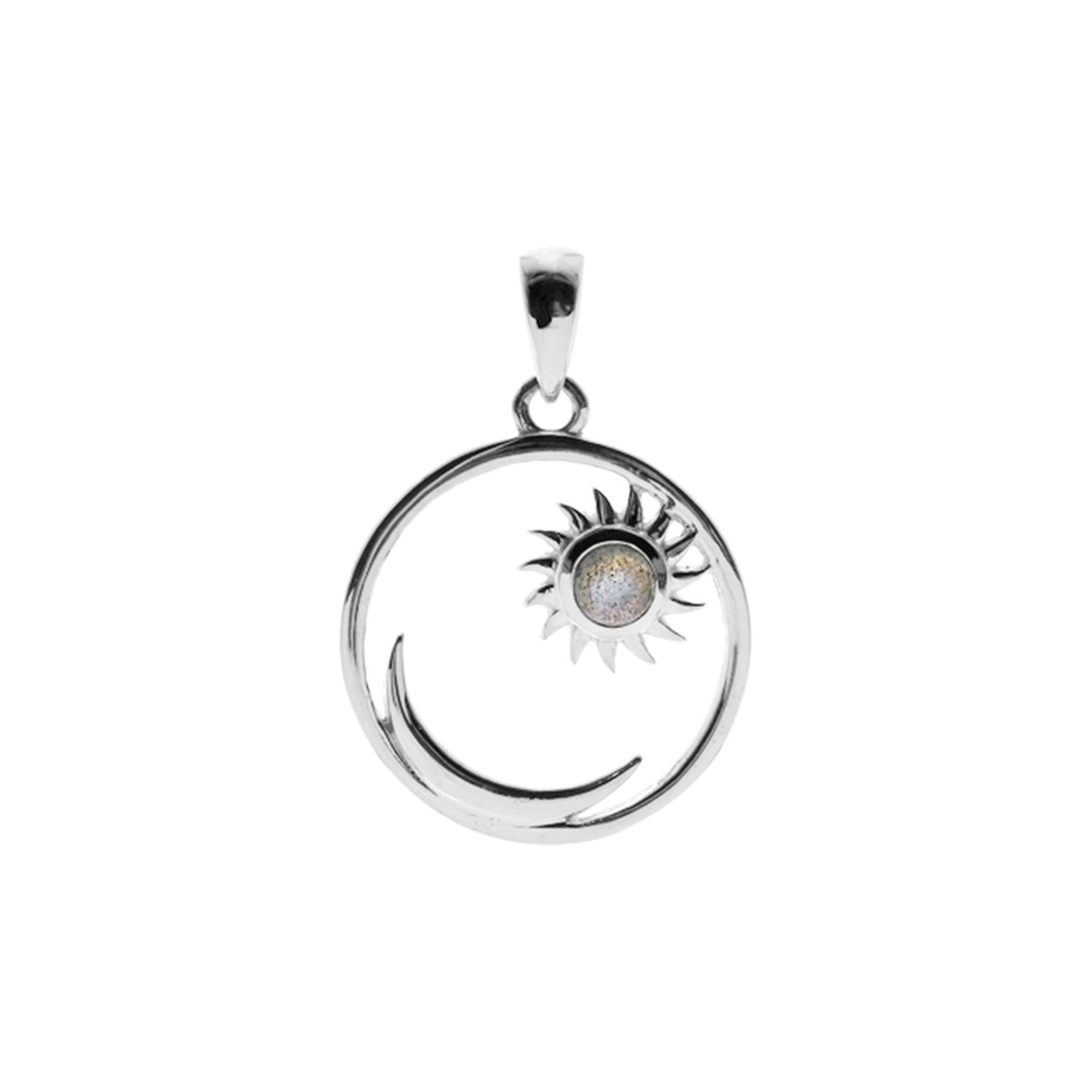 Catalina labradorite moon and sun pendant