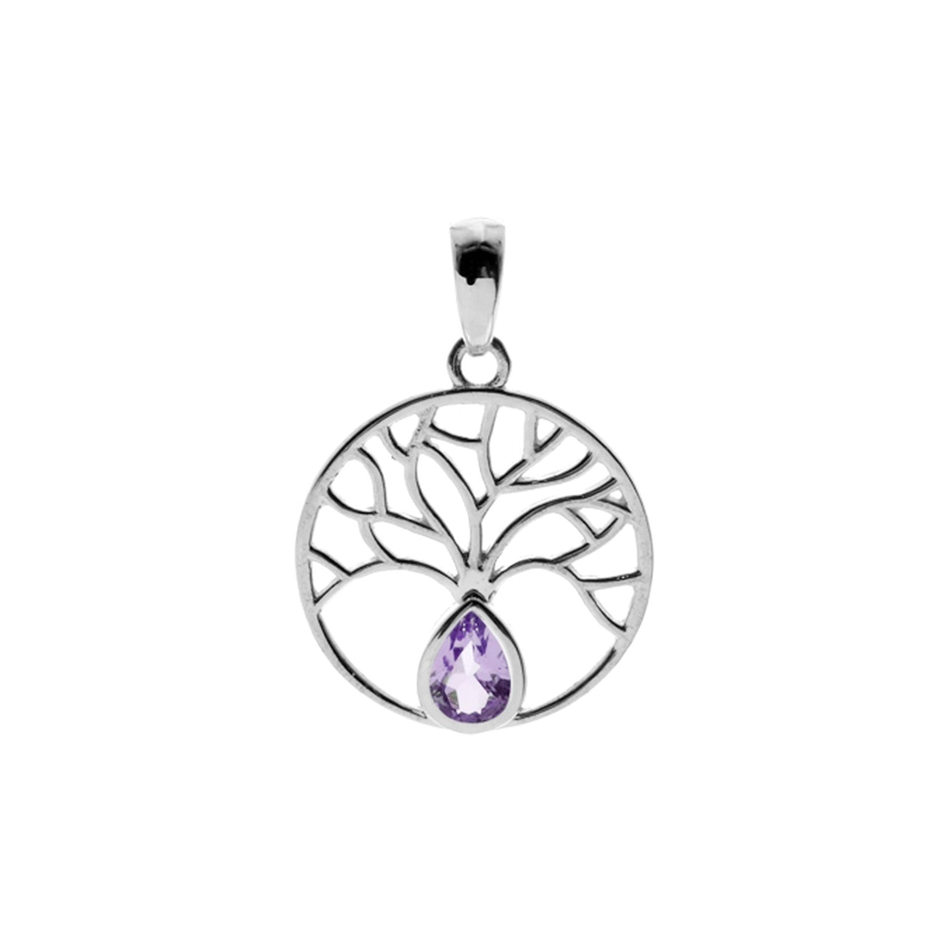 Catalina amethyst tree of life pendant