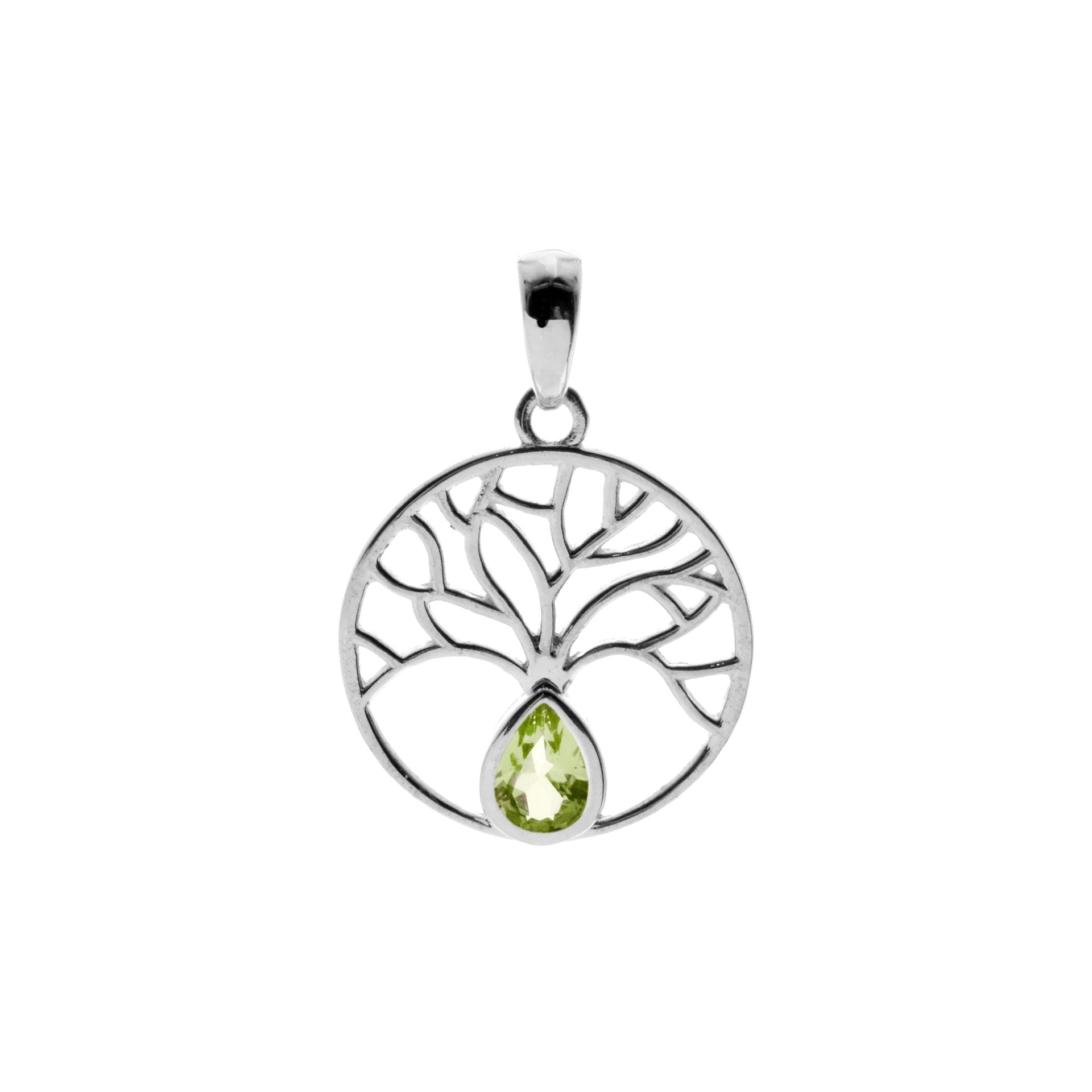 Catalina peridot tree of life pendant