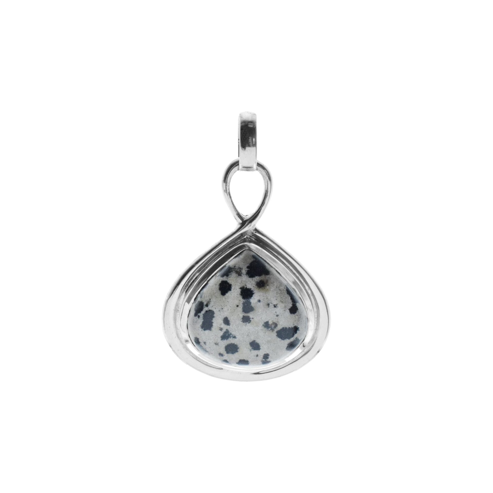 Chloe chunky dalmatian jasper teardrop pendant