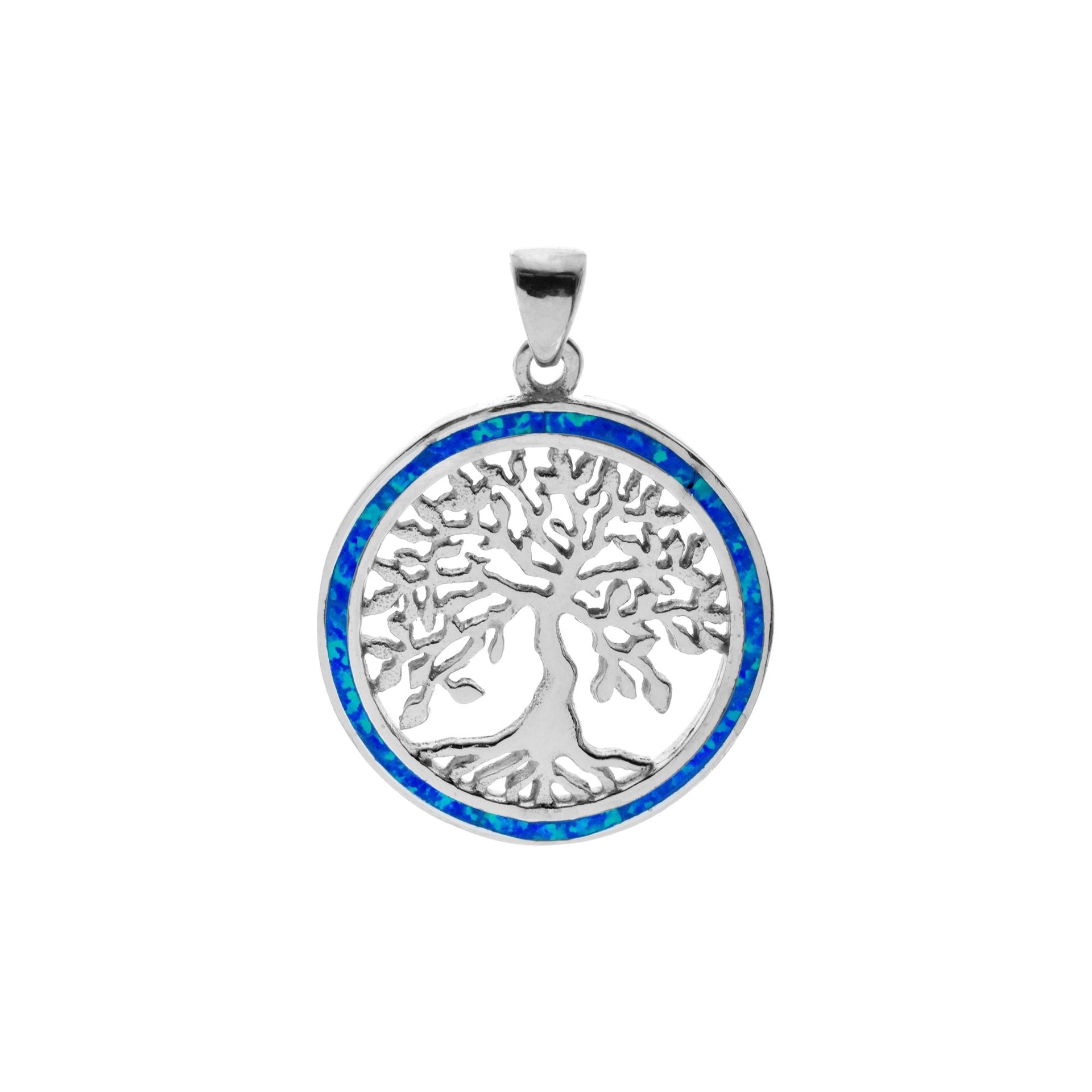 Sasha blue opalique tree of life pendant