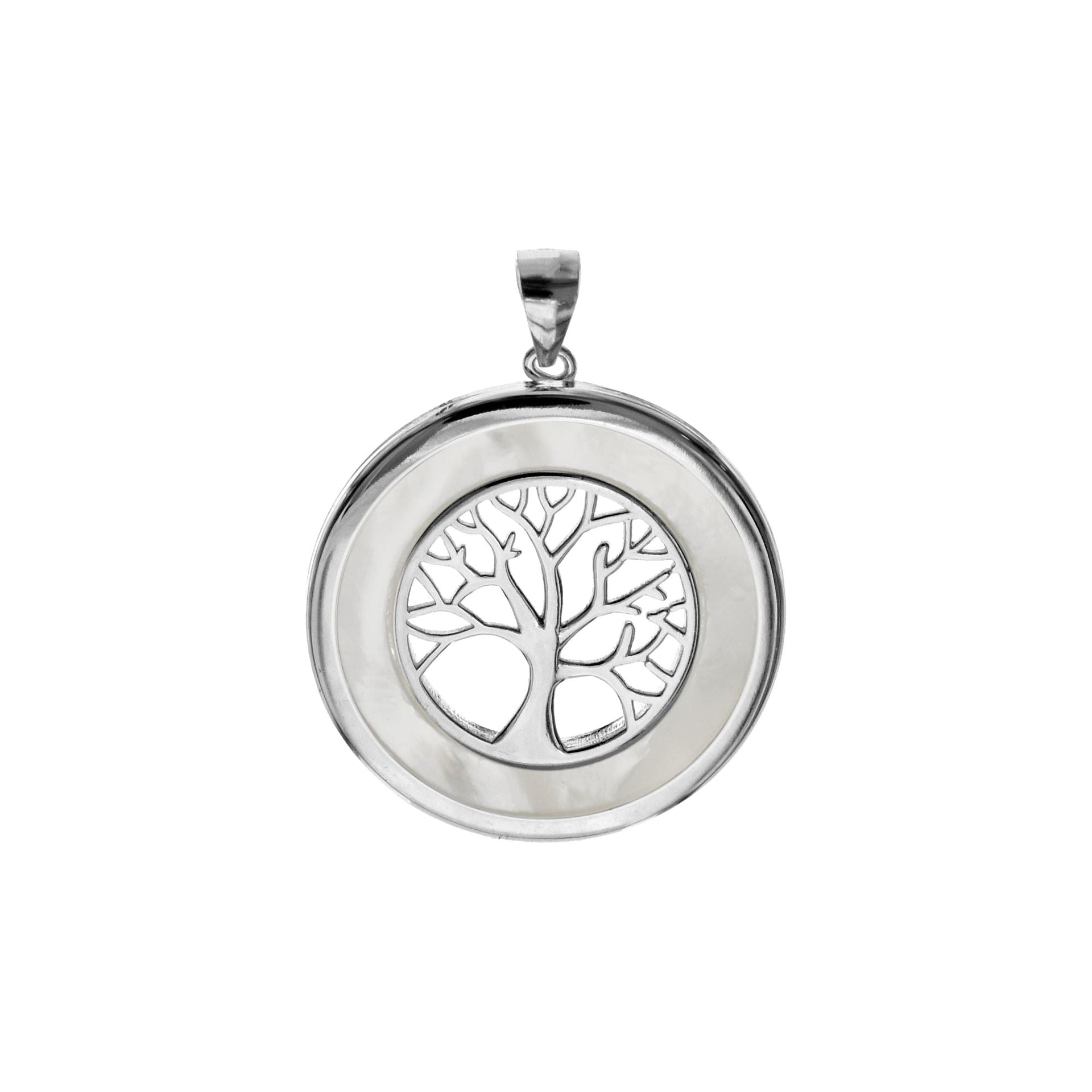 Bronwen small reversible tree of life & heart pendant