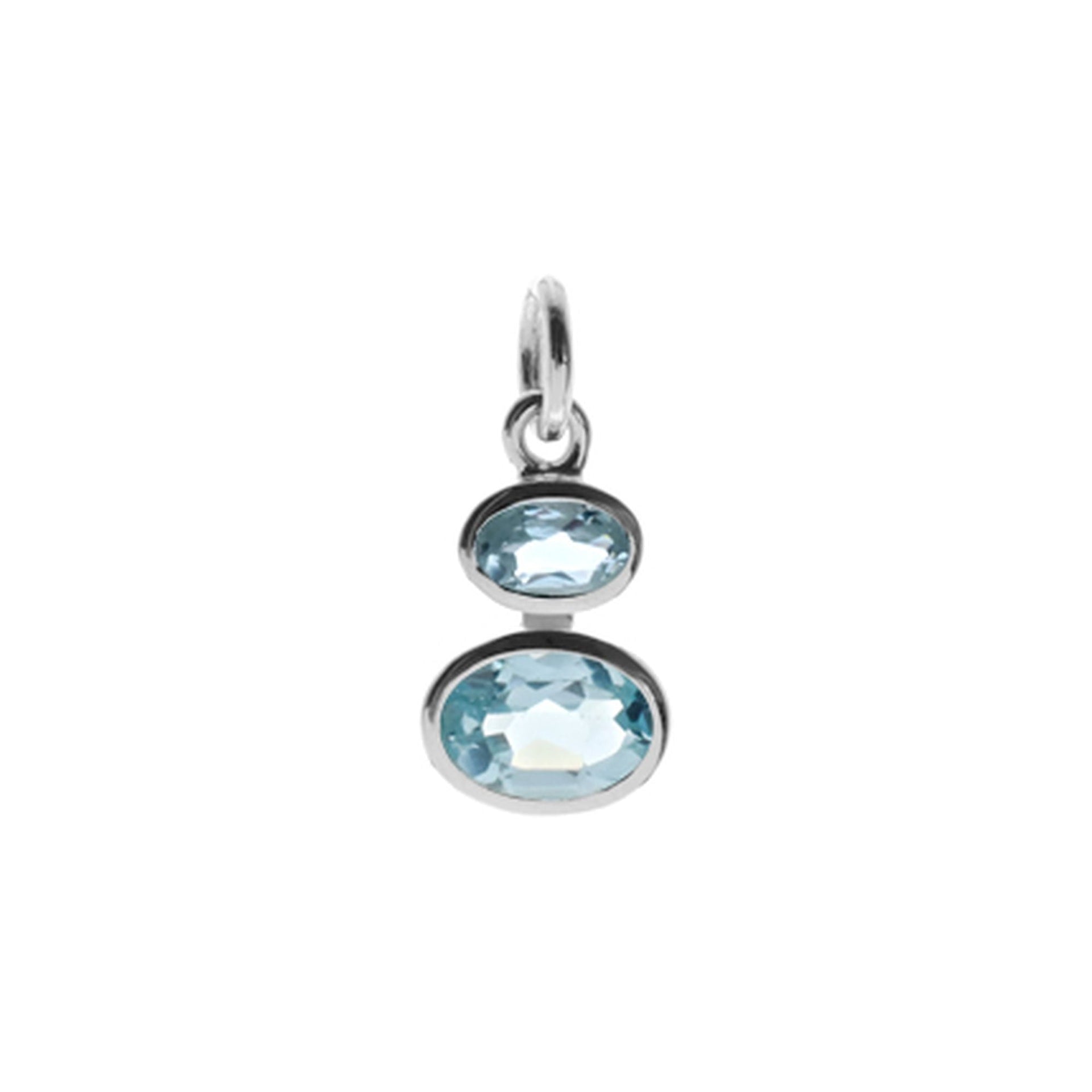 Samira twin blue topaz pendant