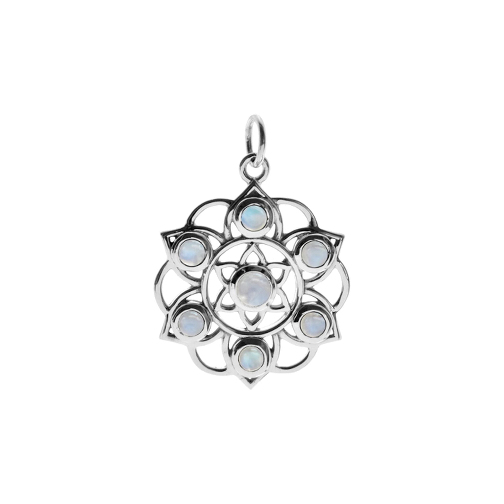Bridget decorative rainbow moonstone pendant