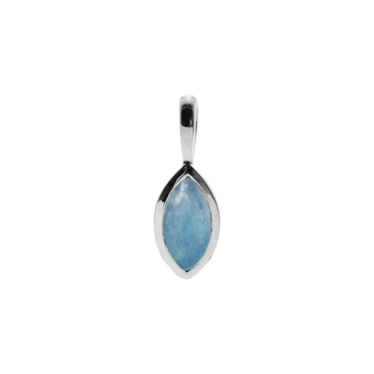 Bridget simple marquis aquamarine pendant