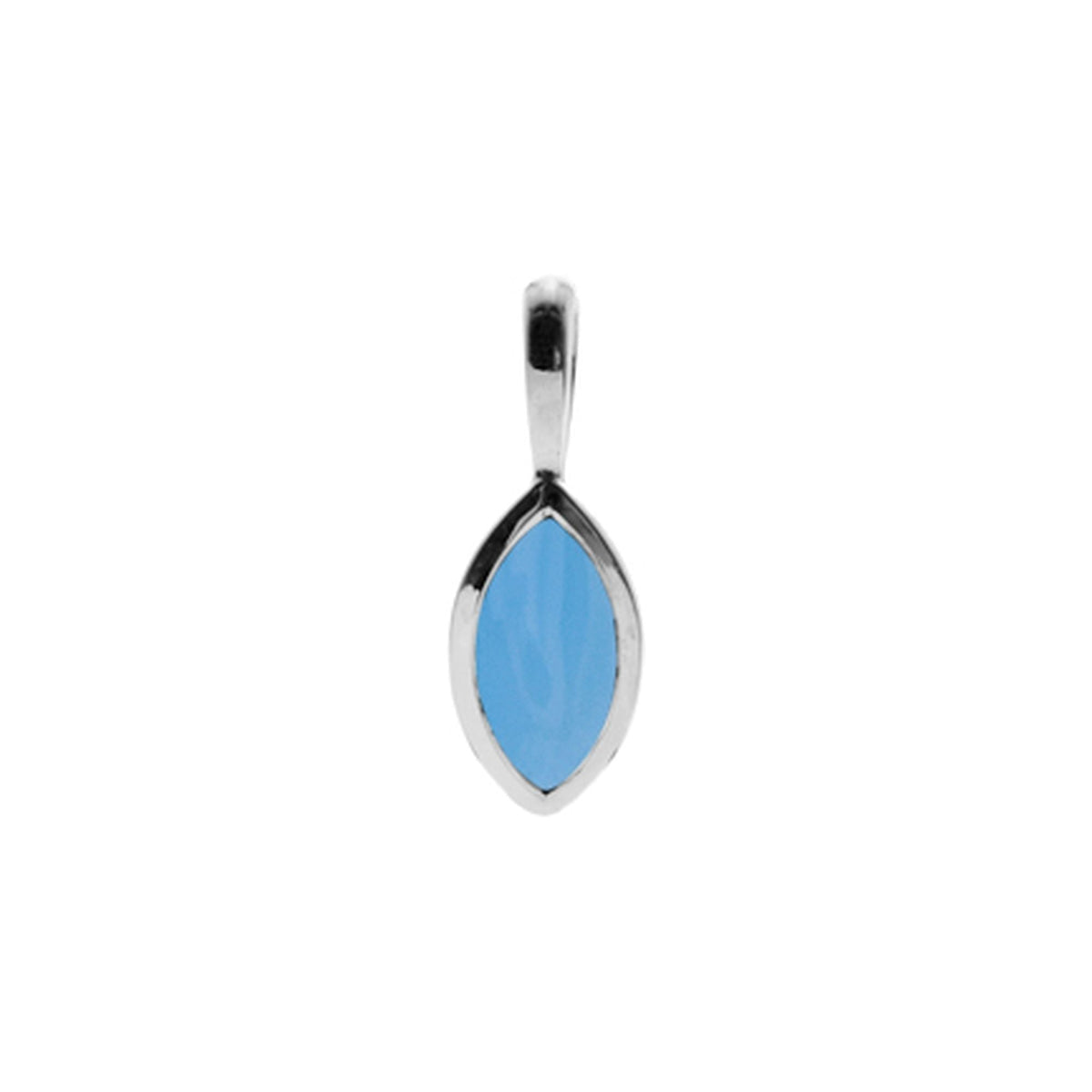 Bridget simple marquis blue chalcedony pendant