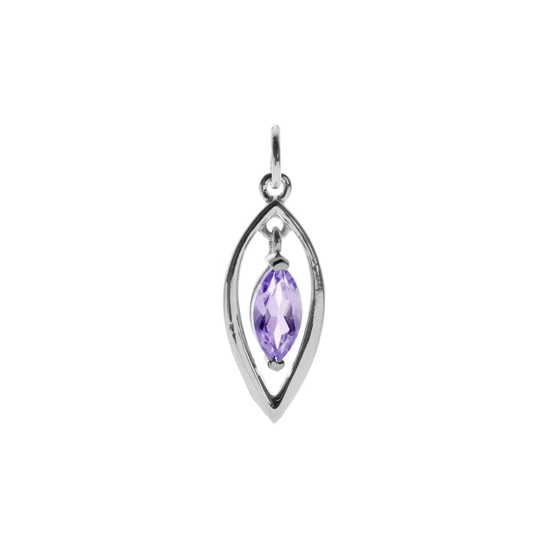 Kara open marquis amethyst pendant