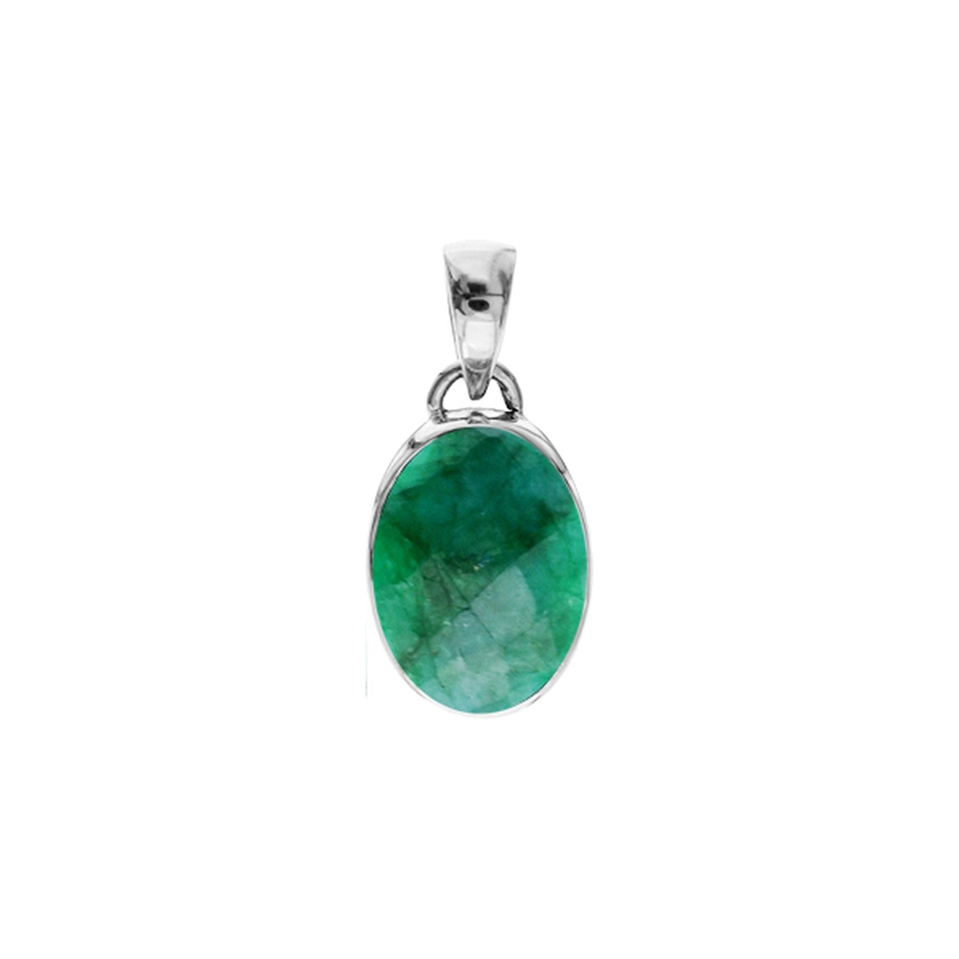 Samira oval emerald quartz pendant