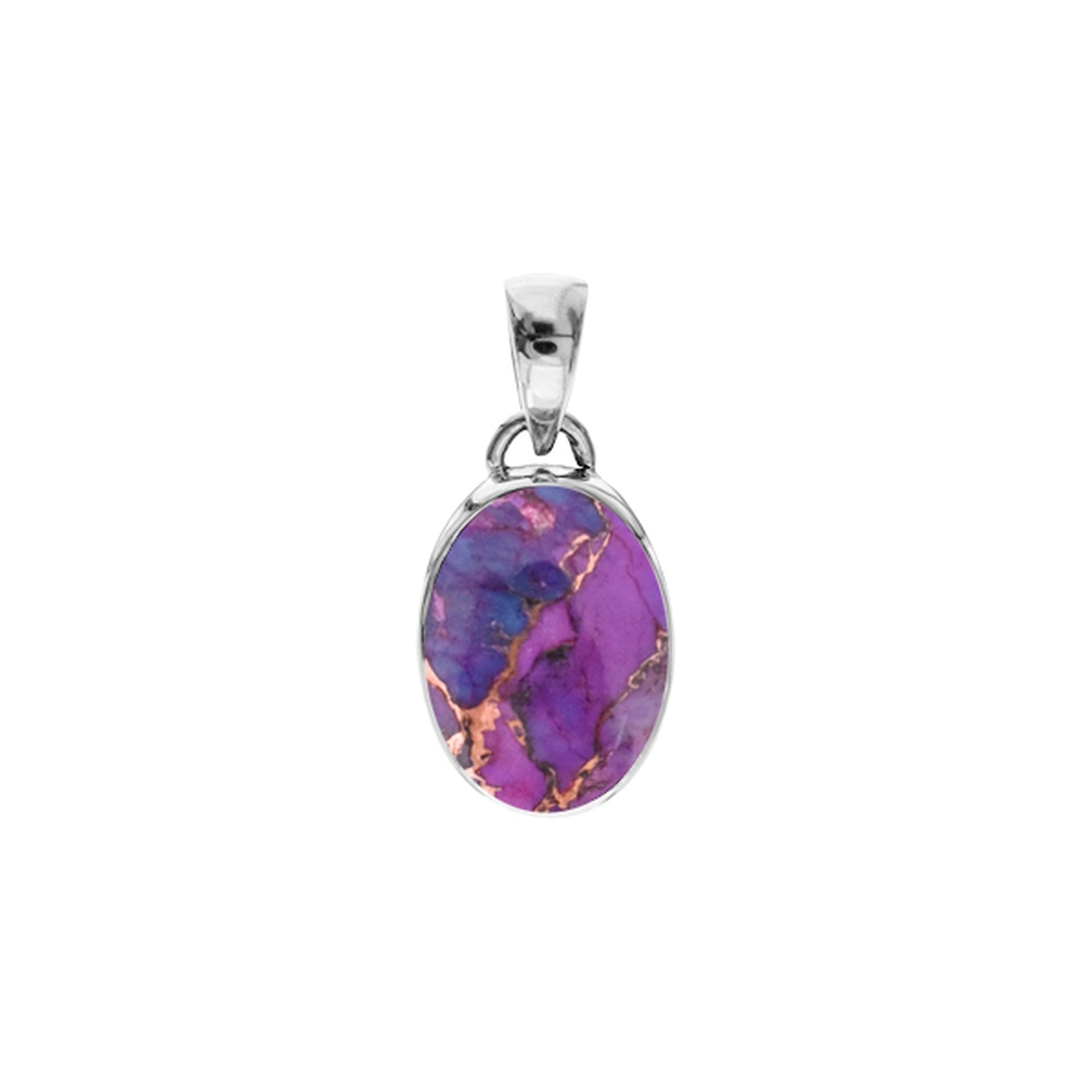 Samira oval purple mohave pendant