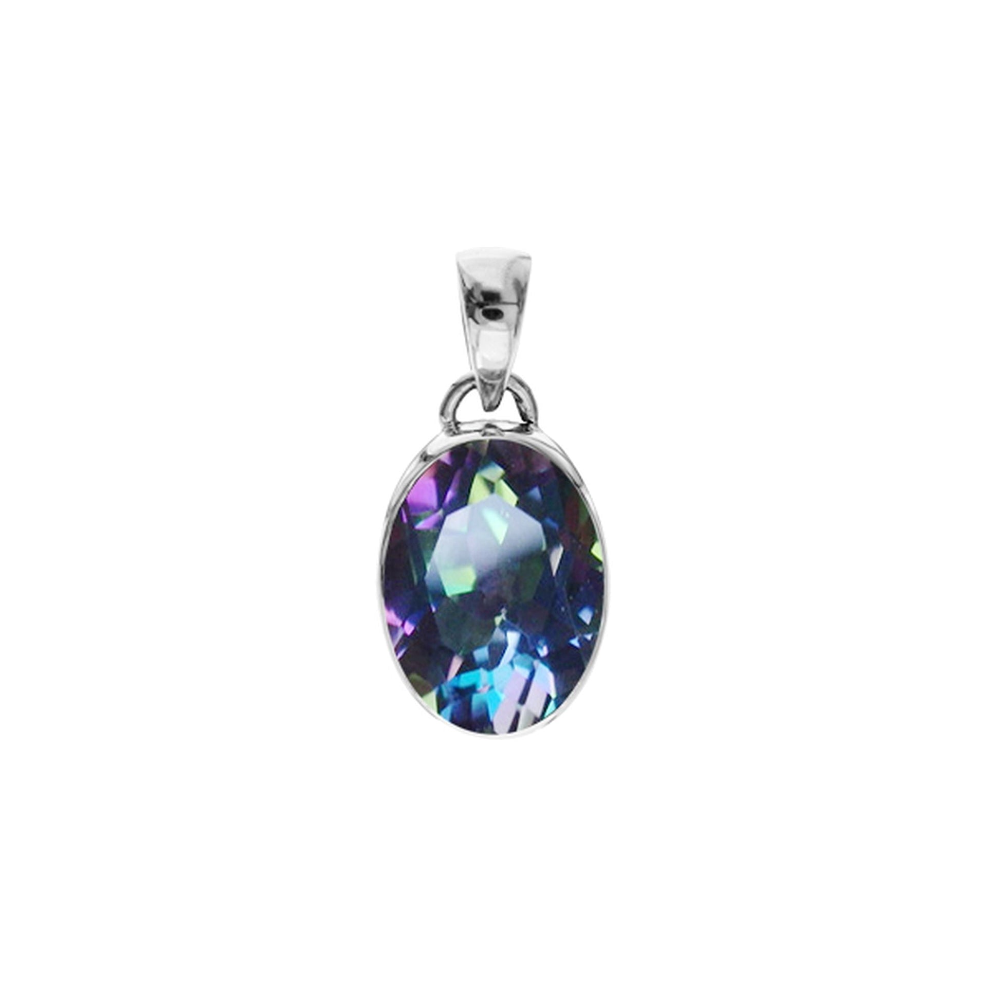Samira oval mystic topaz pendant