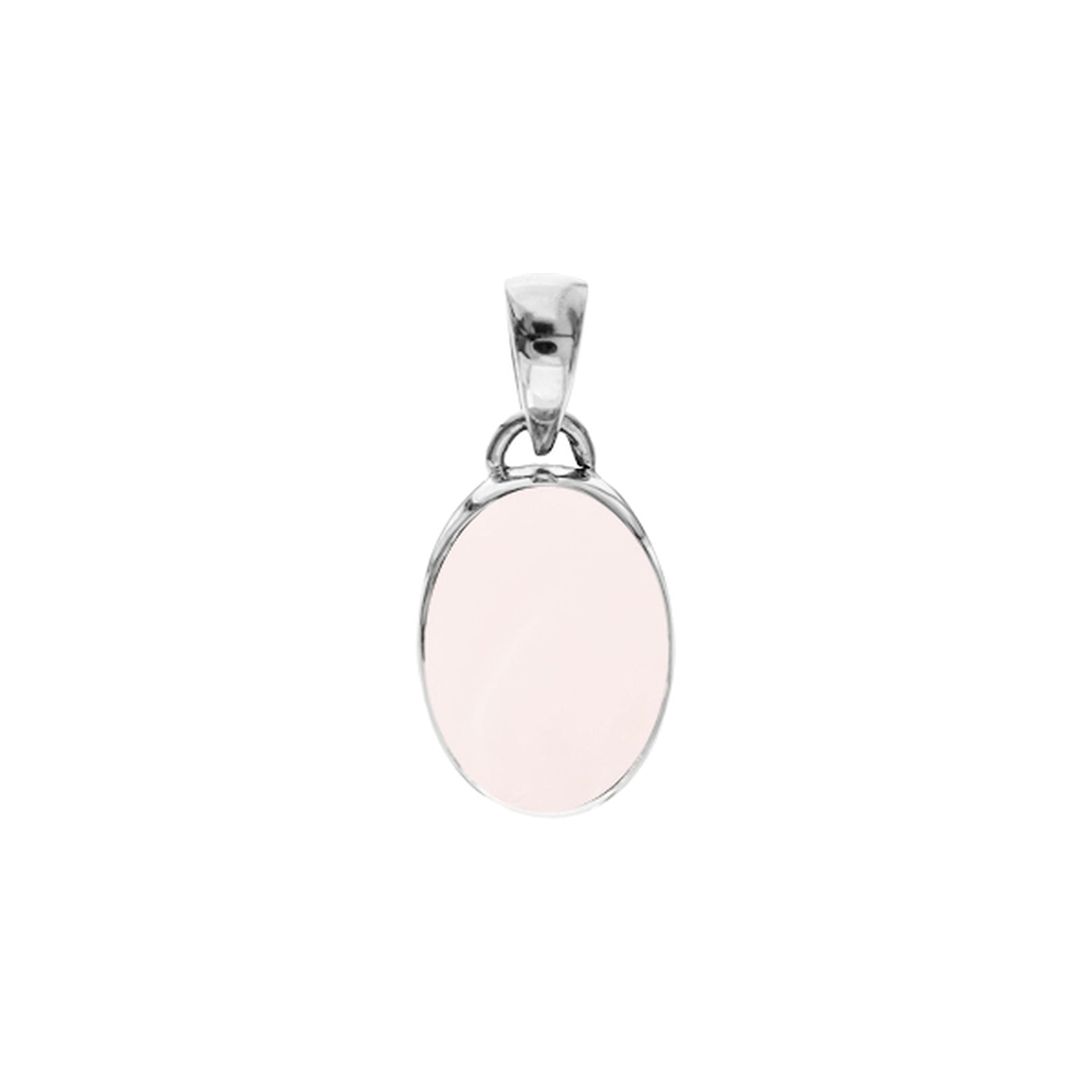 Samira oval rose quartz pendant
