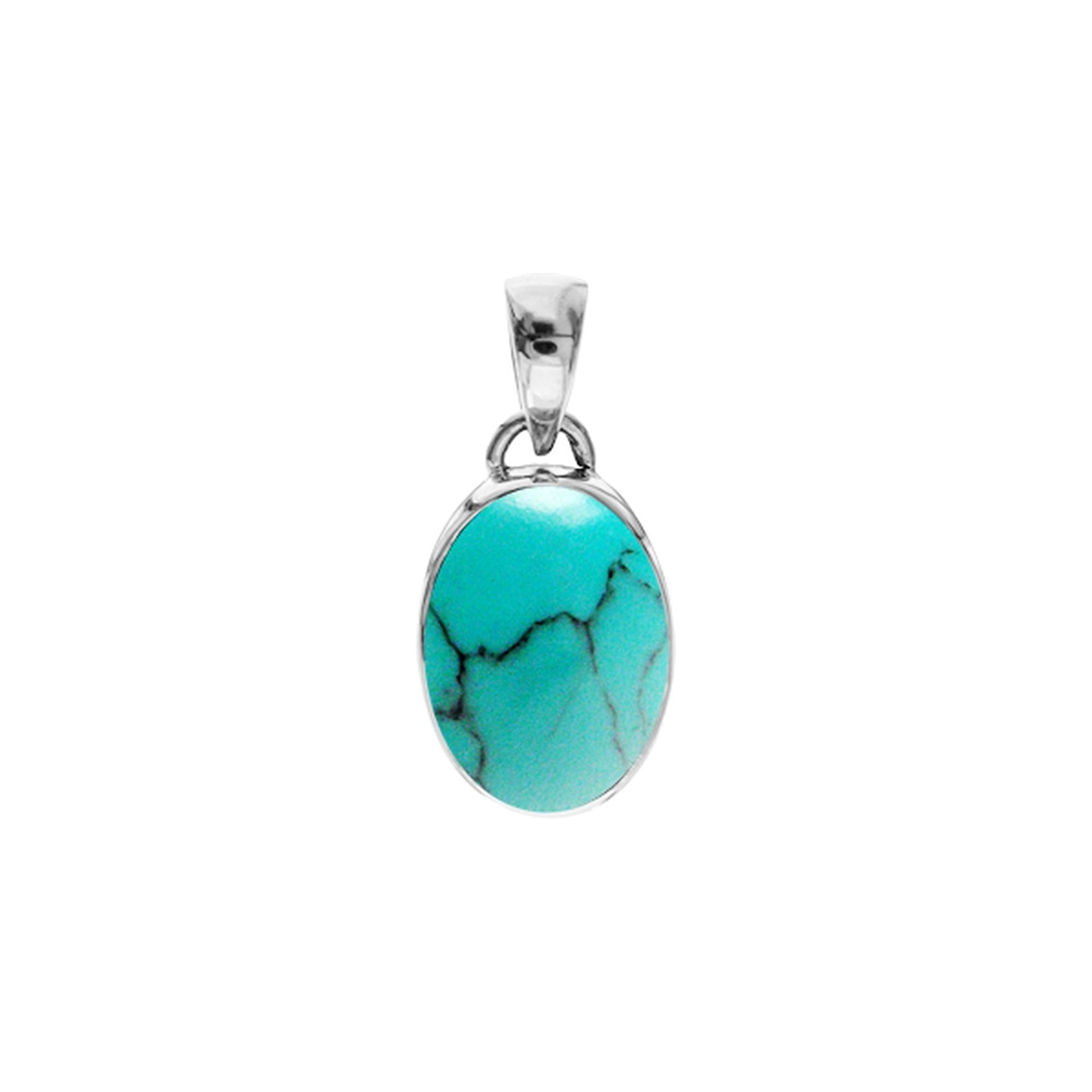 Samira oval turquoise pendant