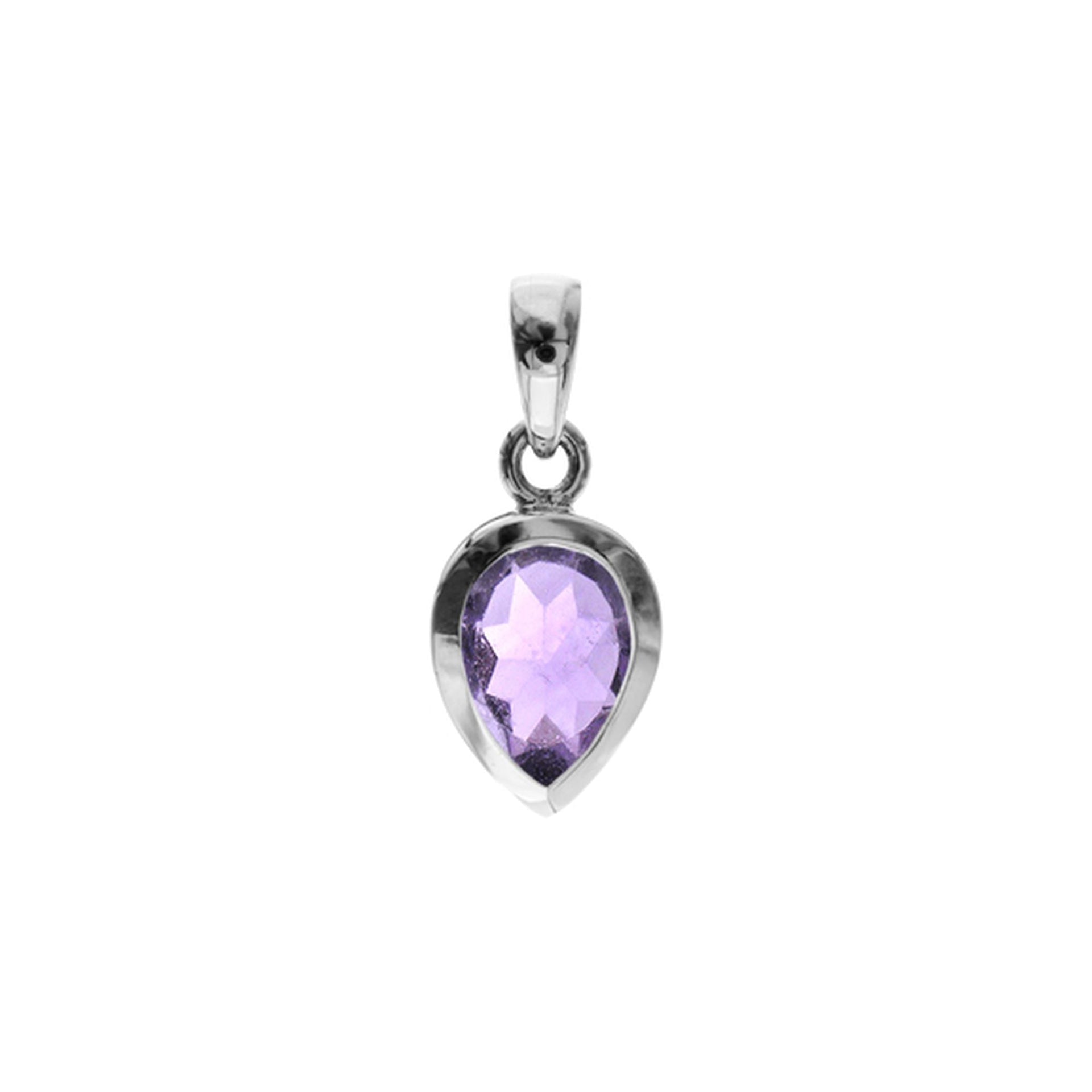 Samira amethyst teardrop pendant