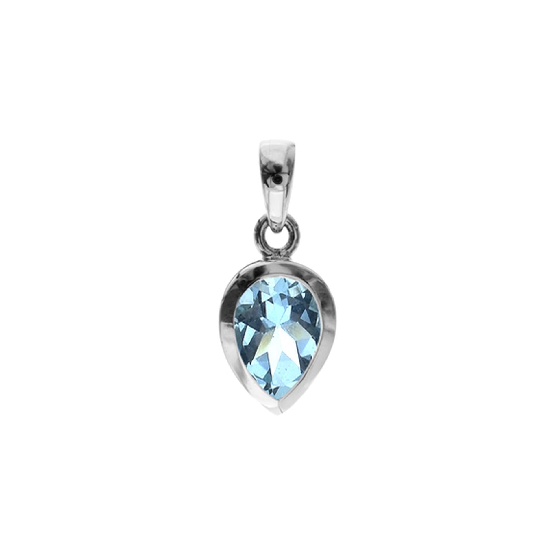 Samira blue topaz teardrop pendant