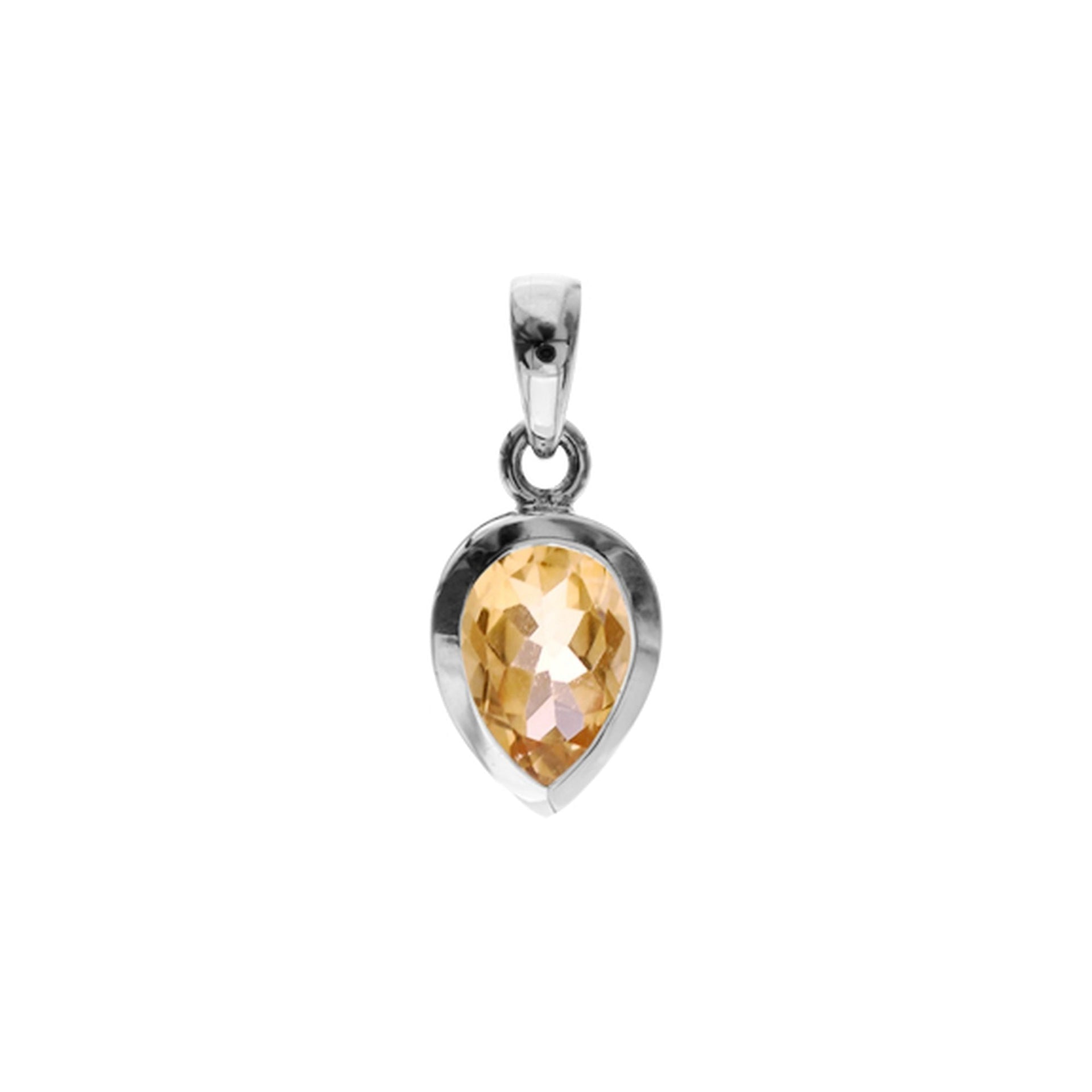 Samira citrine teardrop pendant