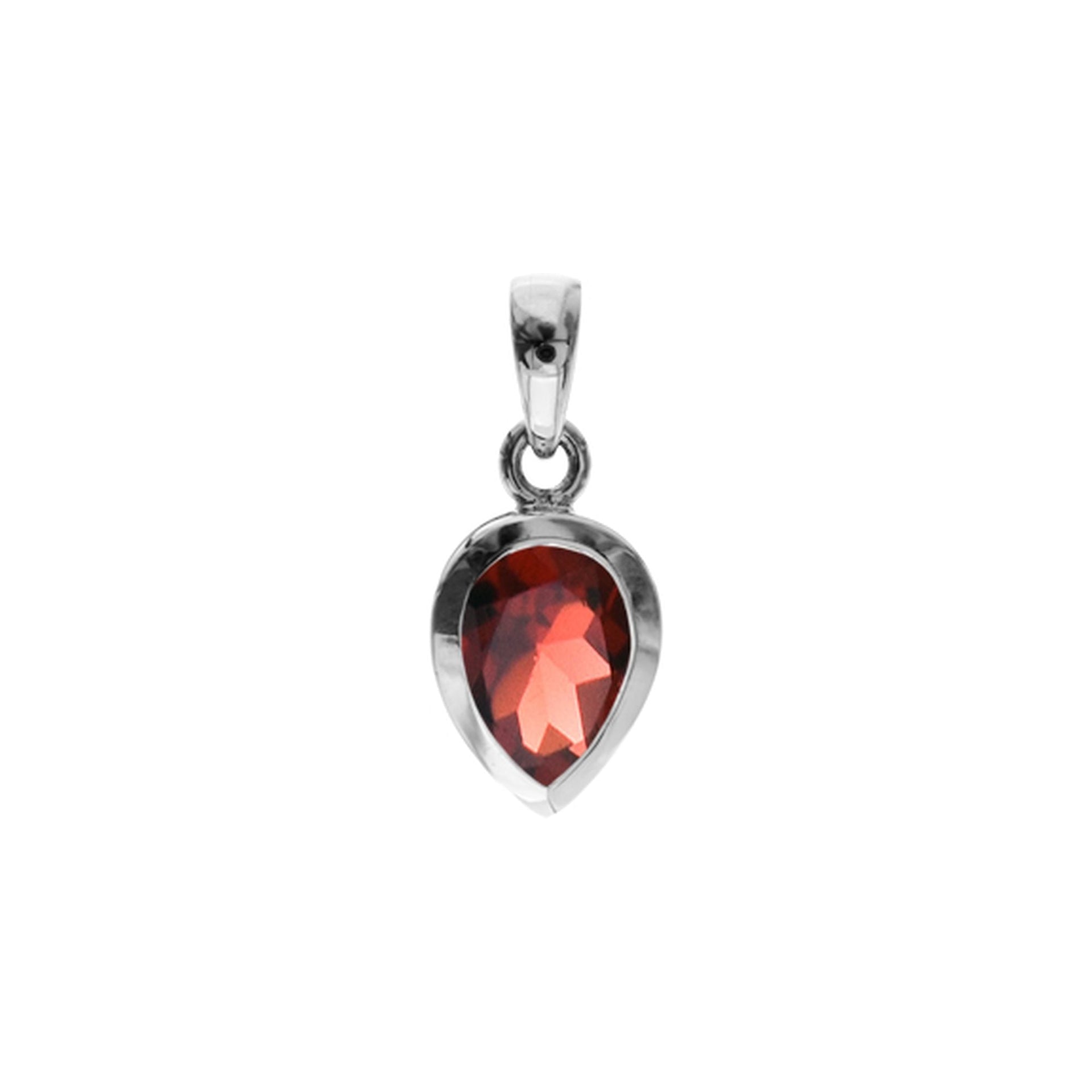 Samira garnet teardrop pendant
