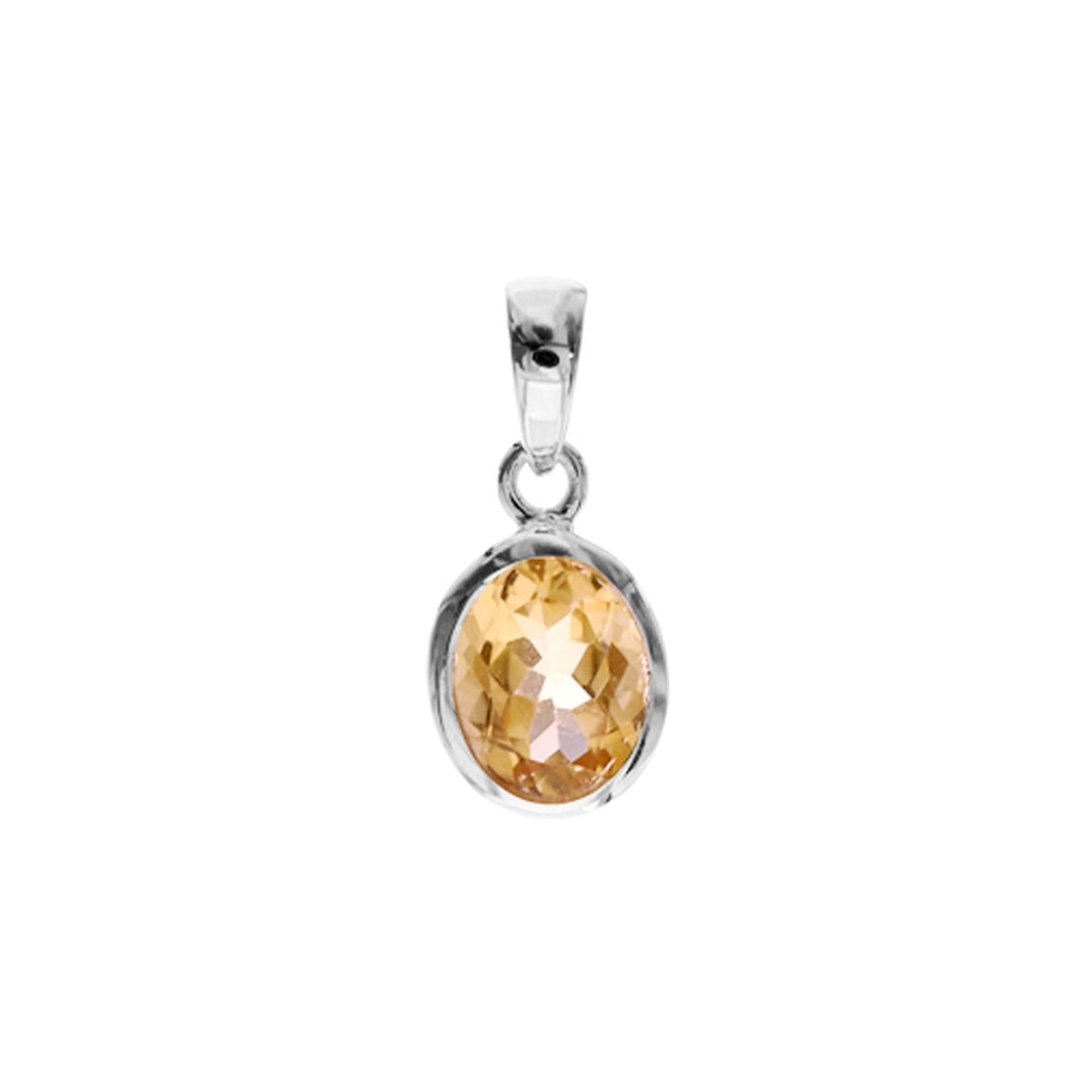 Samira citrine oval pendant