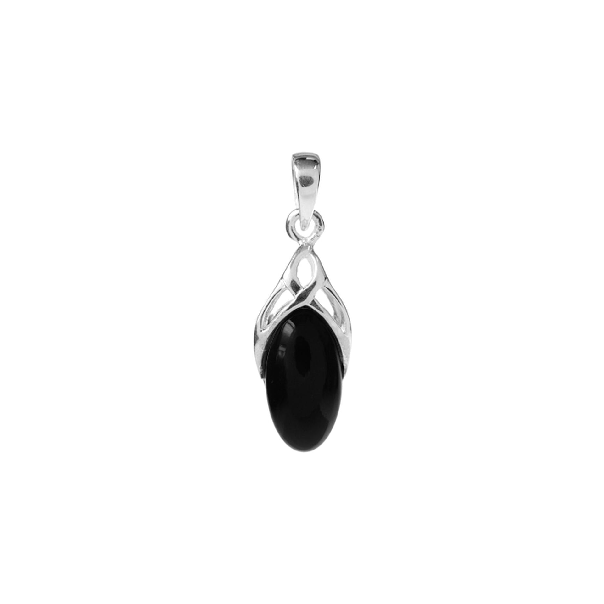 Betsy oval black onyx Celtic pendant