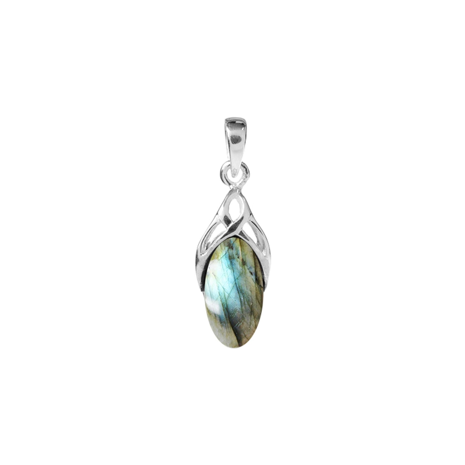 Betsy oval labradorite Celtic pendant