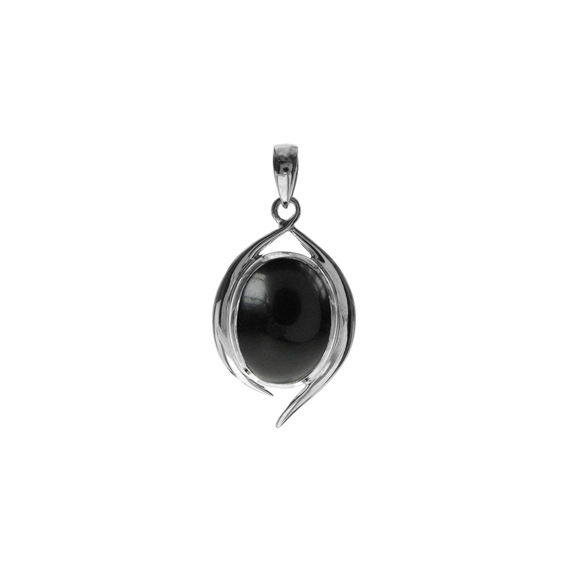 Viola tailed black onyx pendant