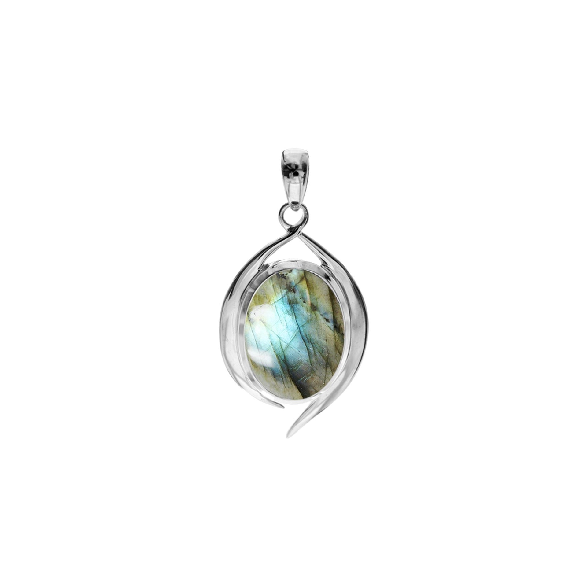 Viola tailed labradorite pendant