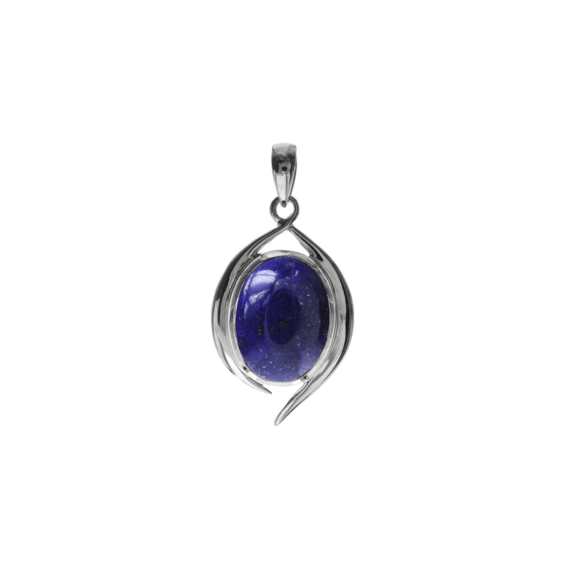 Viola tailed lapis lazuli pendant