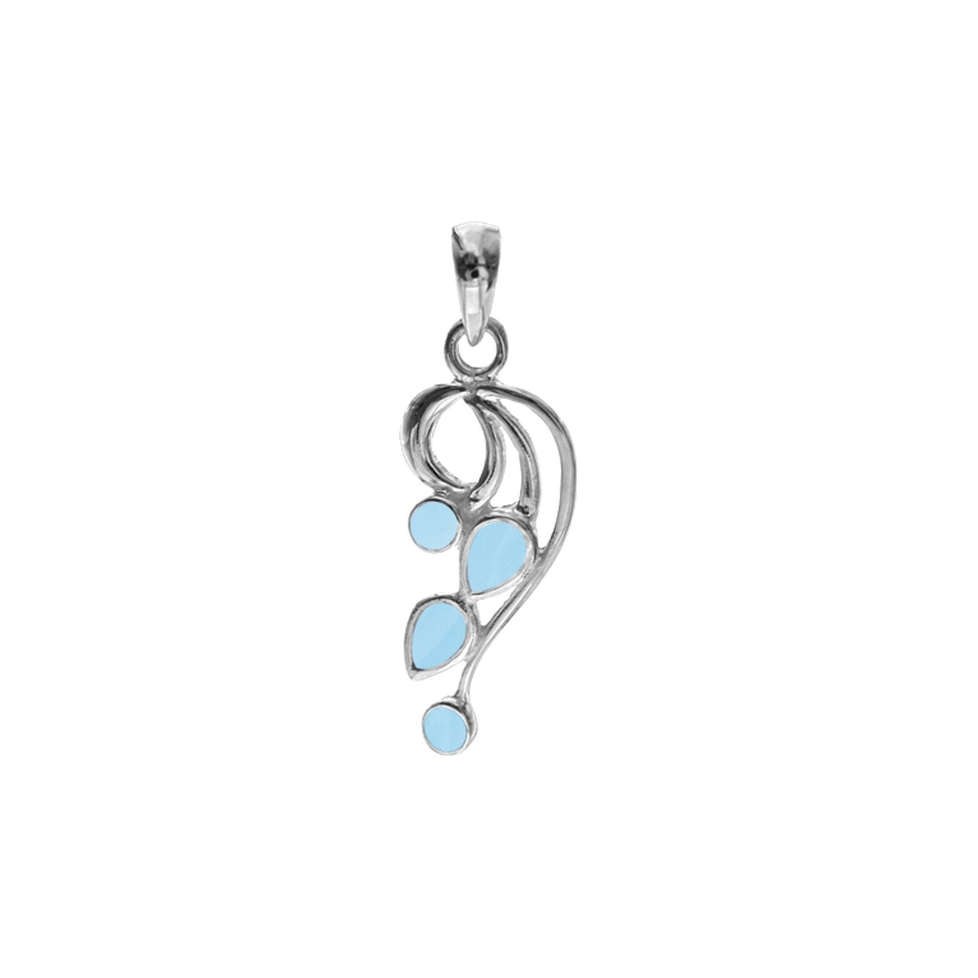Lola blue chalcedony swirl pendant