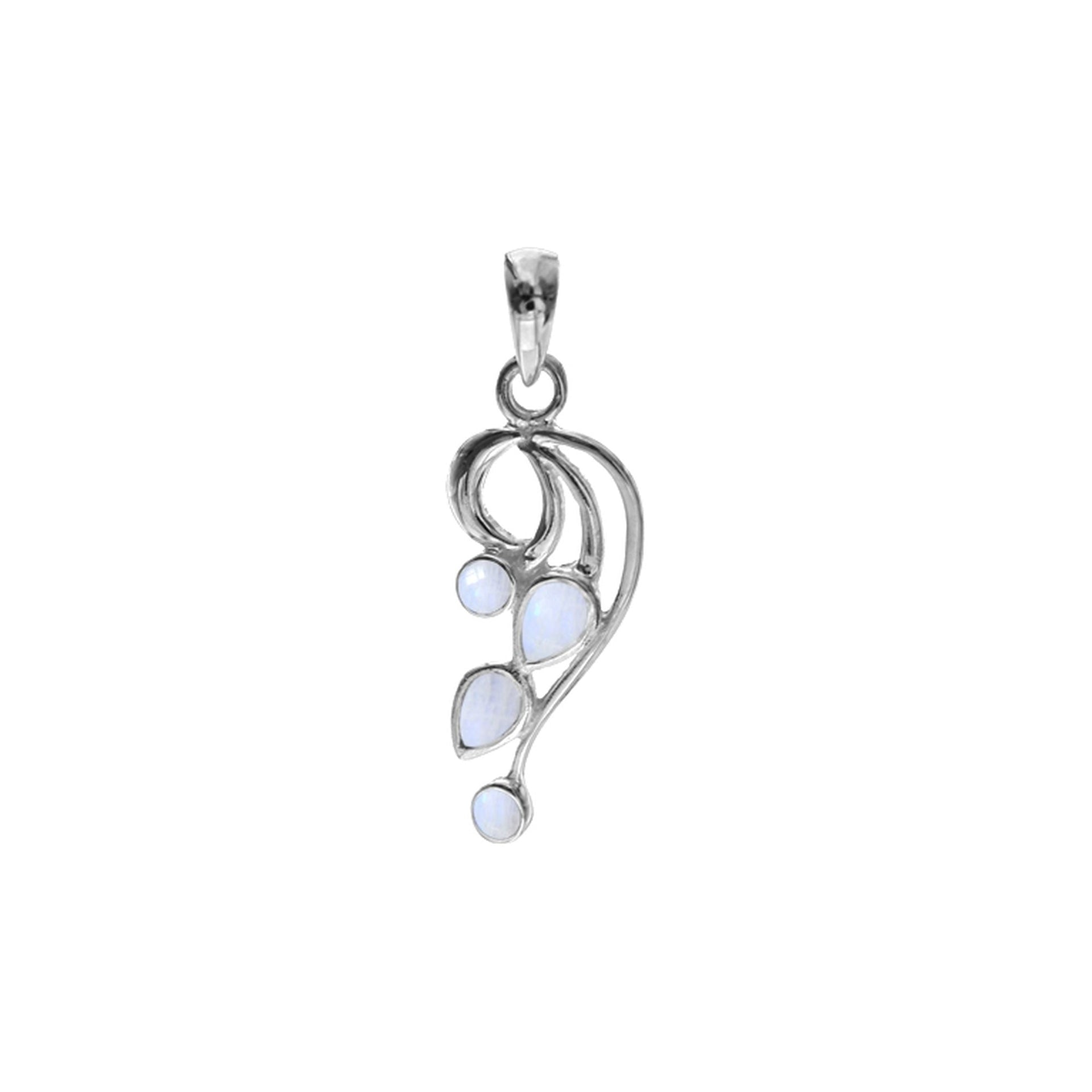 Lola rainbow moonstone swirl pendant