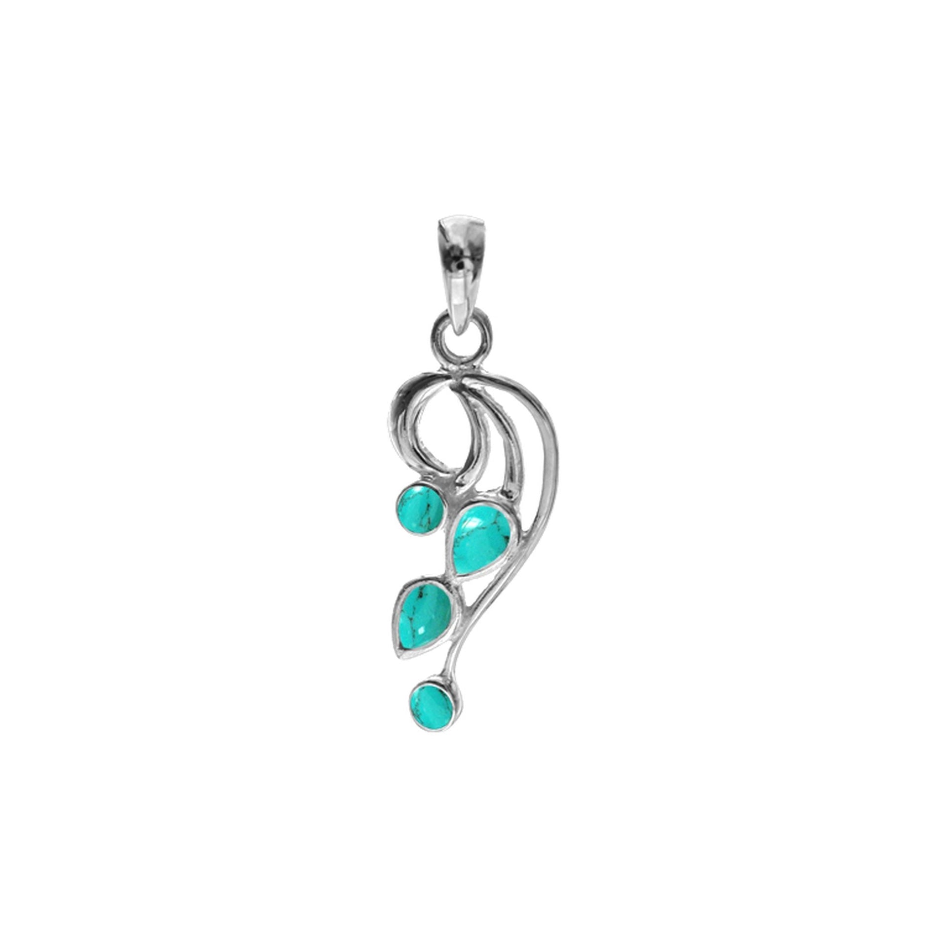 Lola turquoise swirl pendant