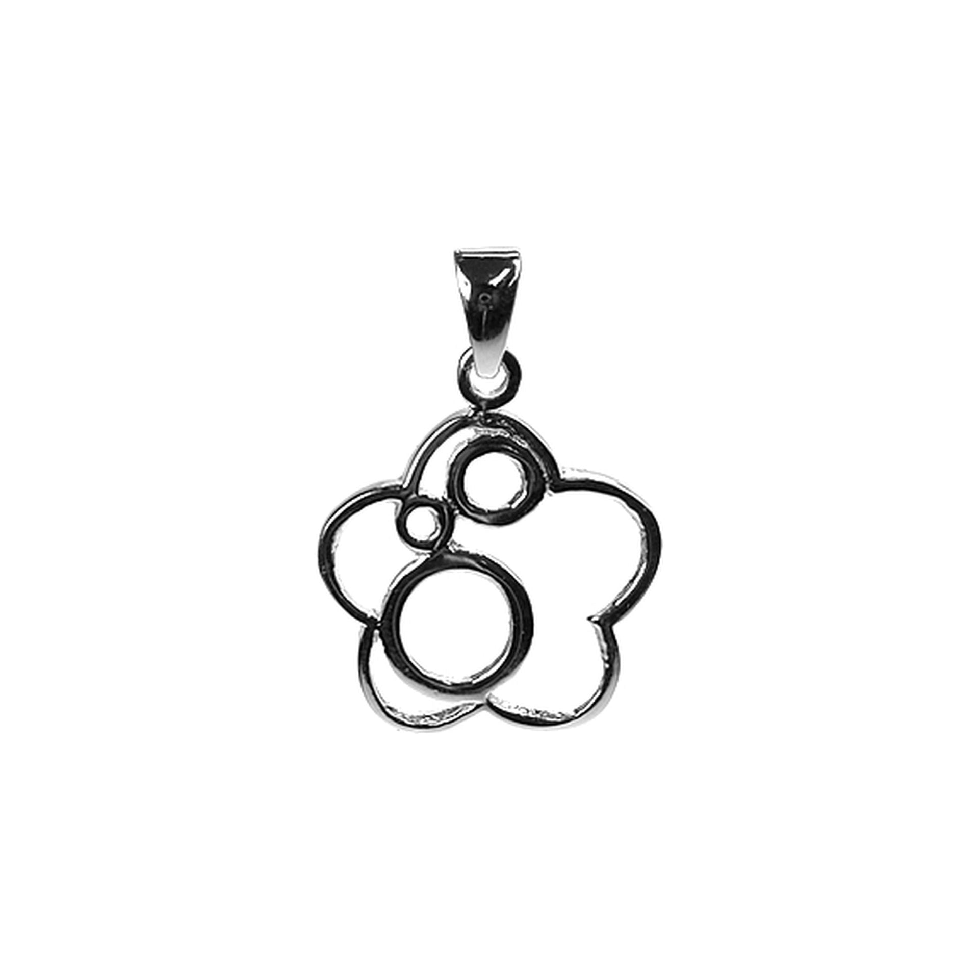 Open flower & circles pendant