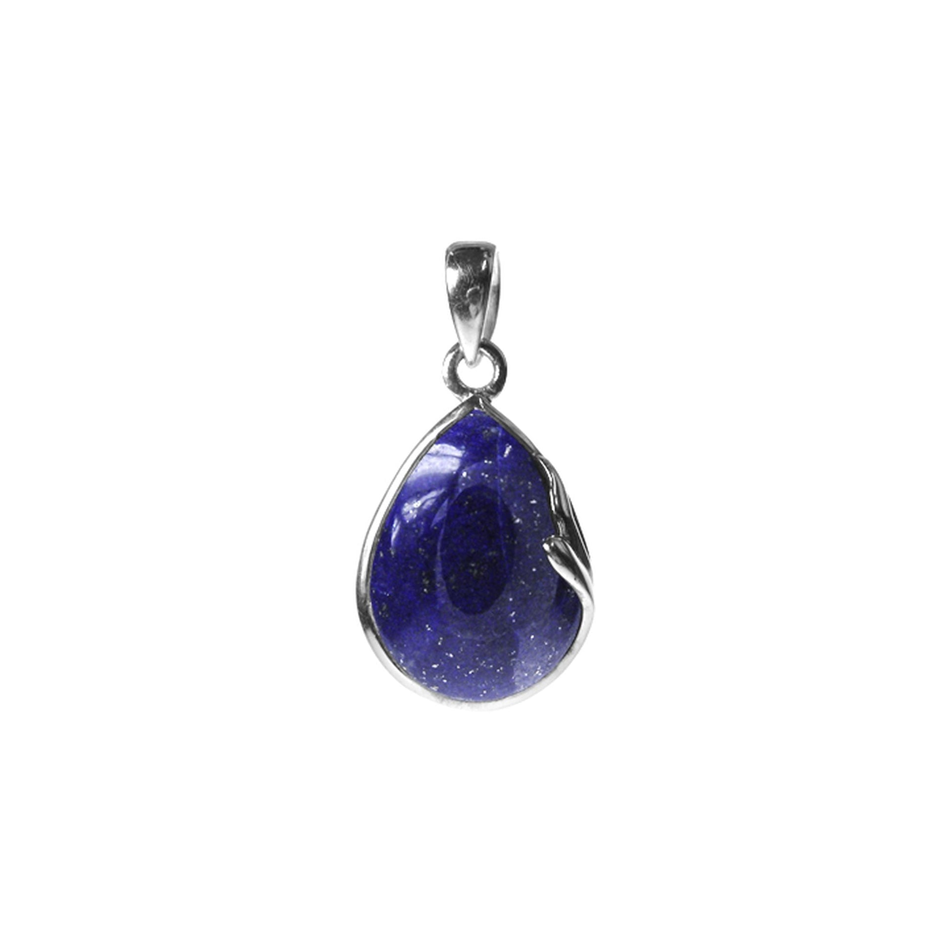Lola teardrop lapis lazuli swirl pendant