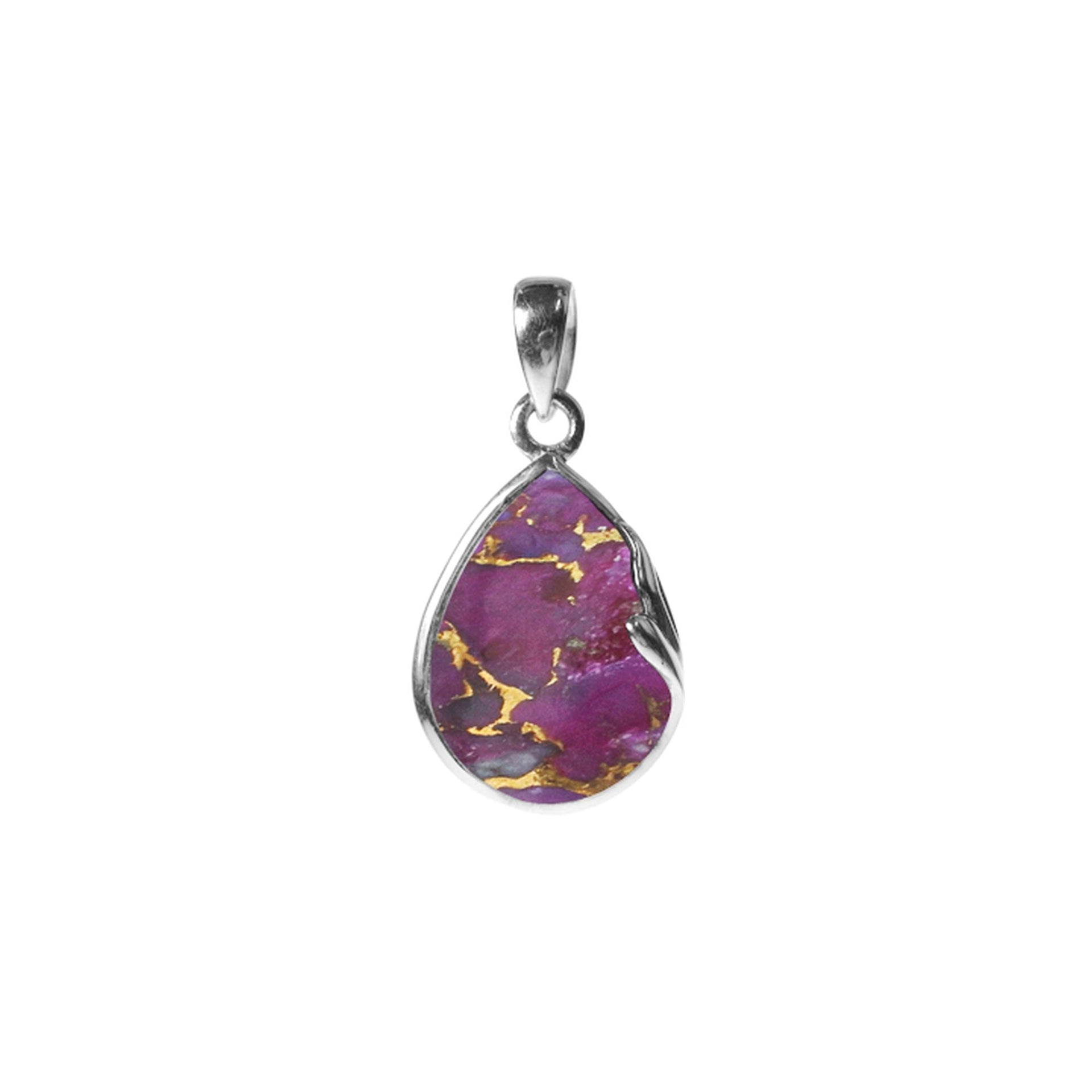 Lola teardrop purple mohave swirl pendant