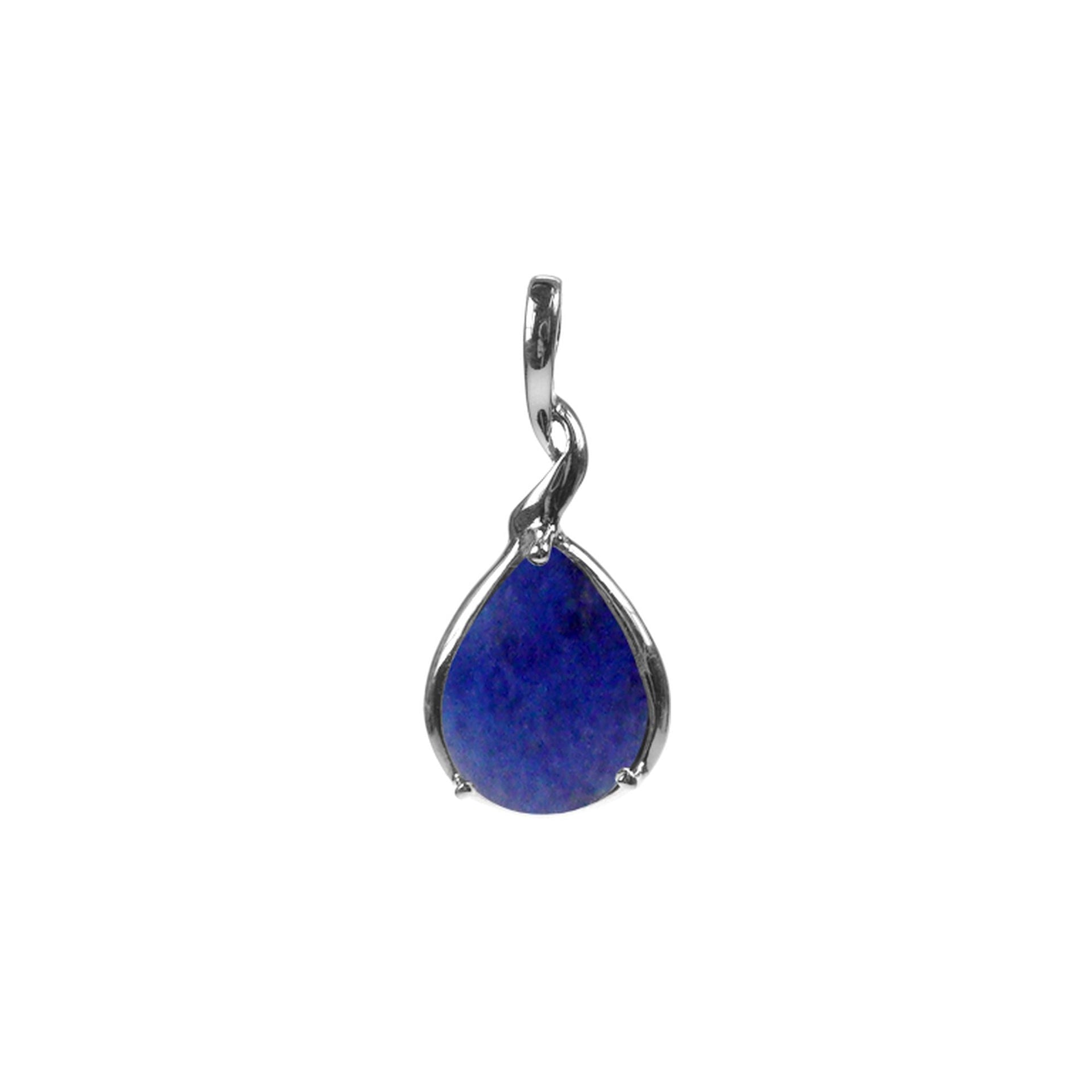 Lola lapis lazuli twisted stem pendant