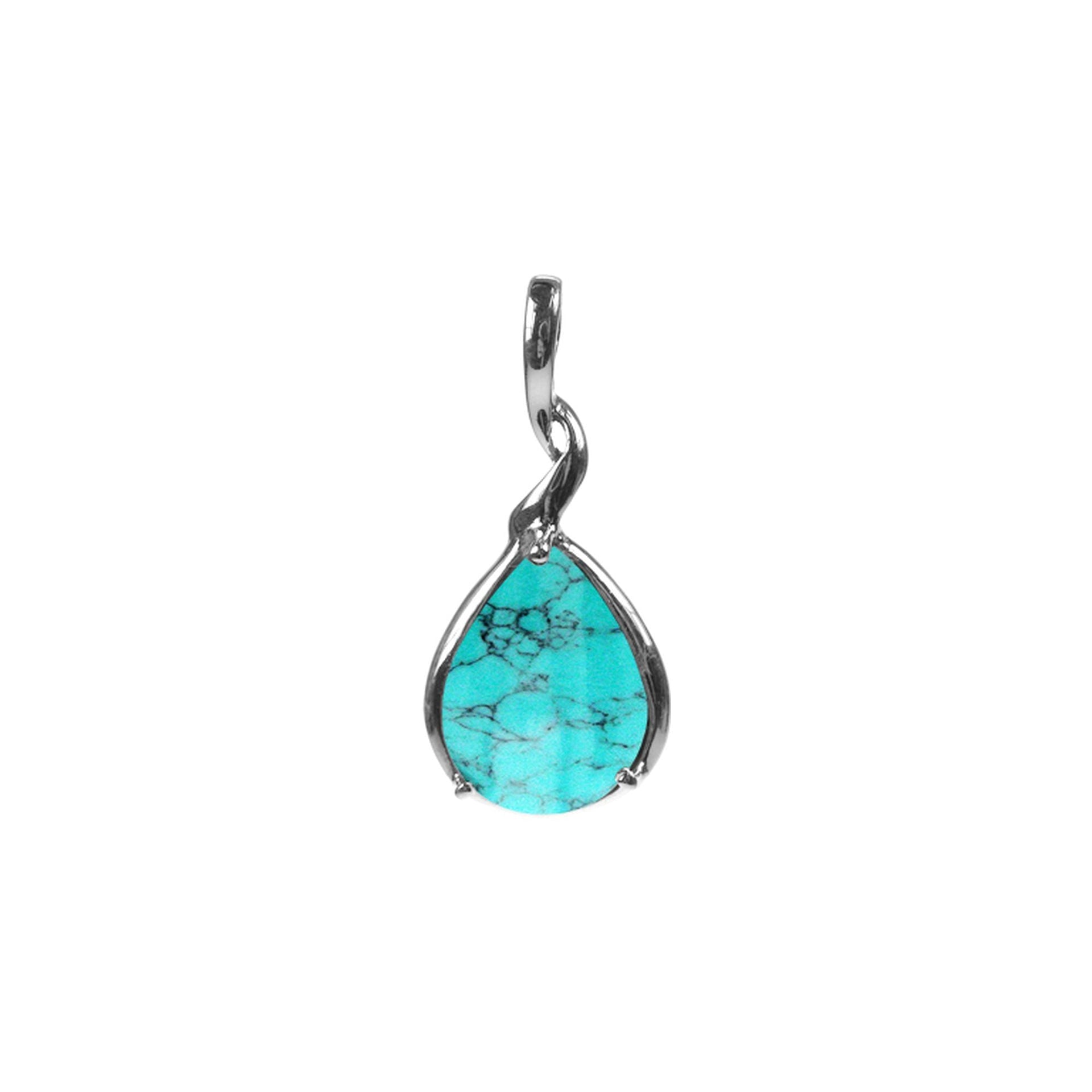 Lola turquoise twisted stem pendant