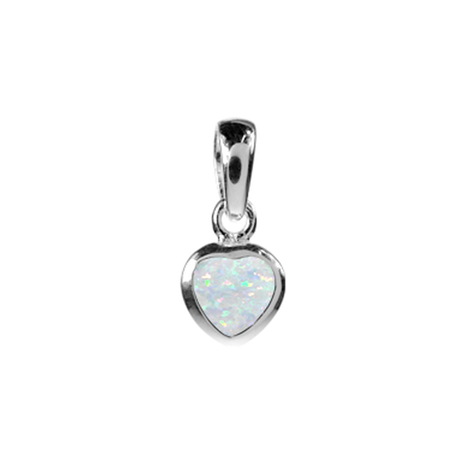 Angelica white small heart pendant