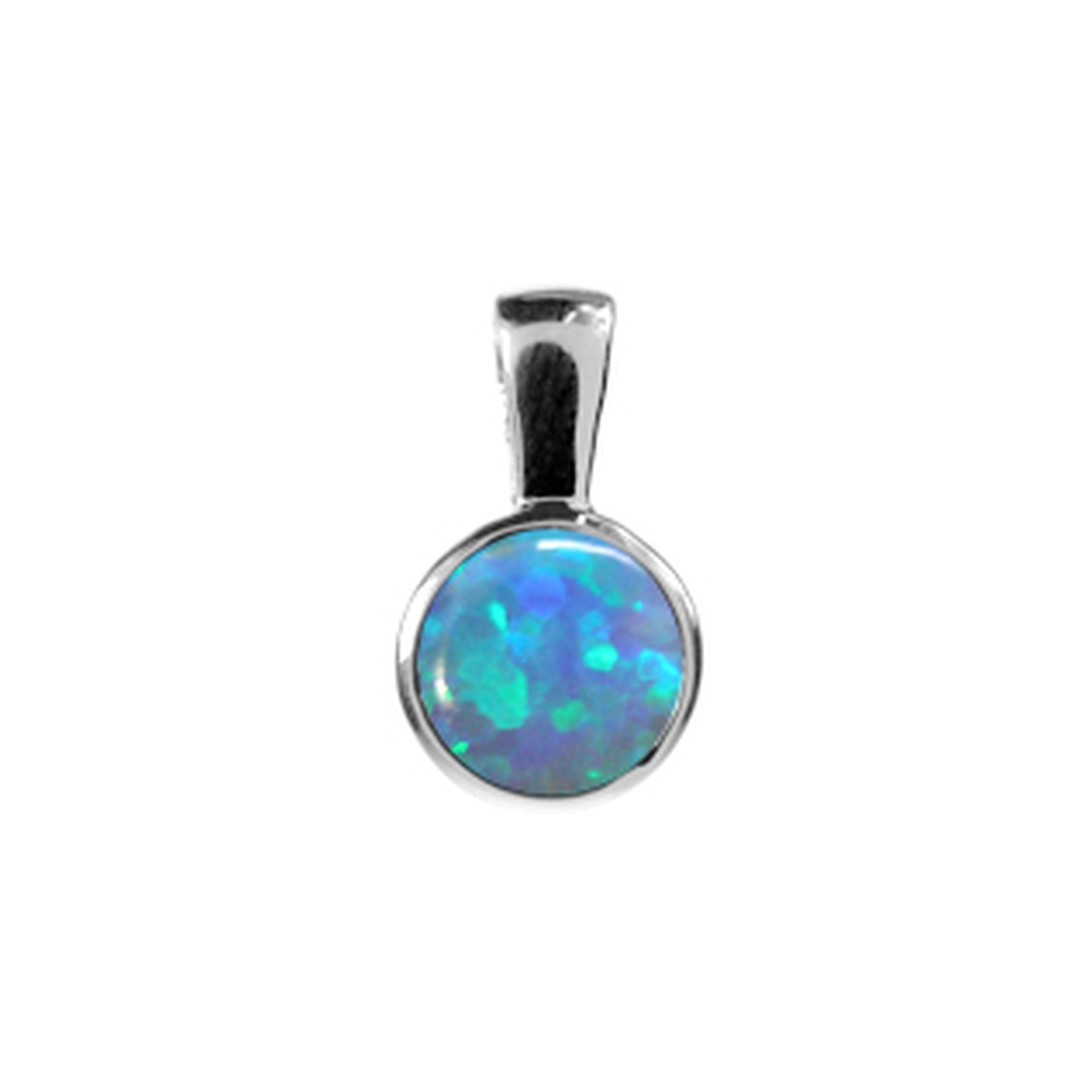 Angelica blue small round pendant