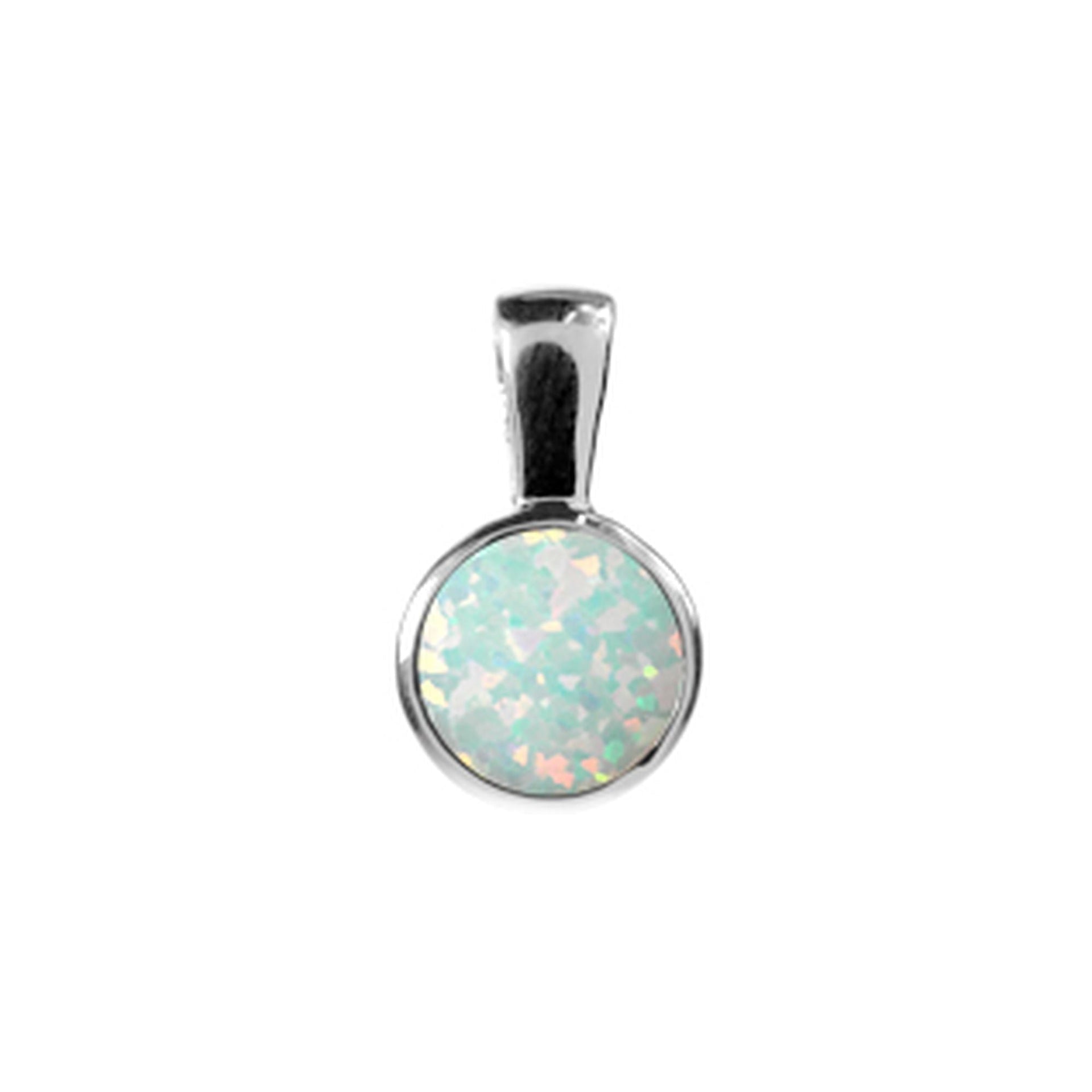 Angelica white small round pendant
