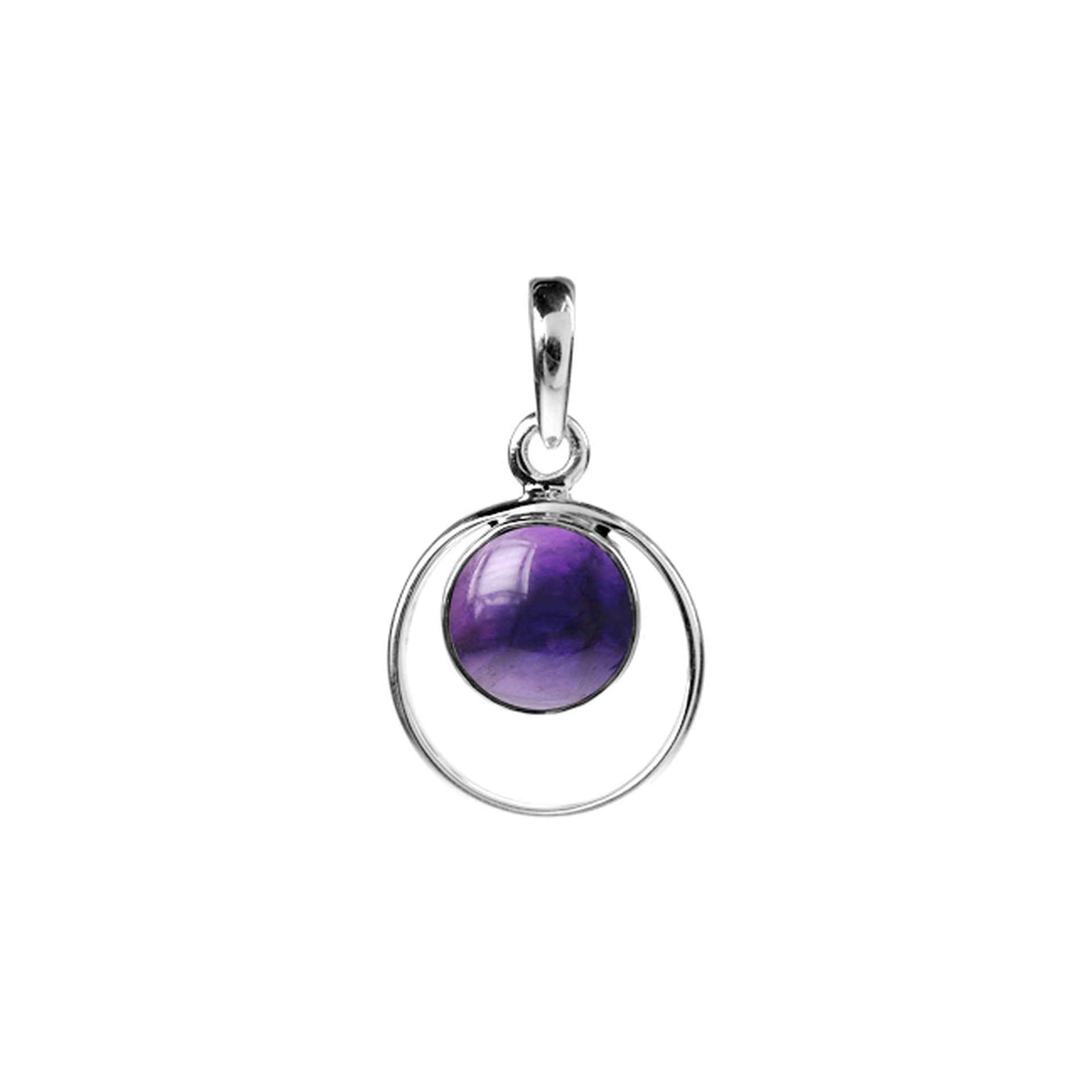 Ivy amethyst with hoop pendant