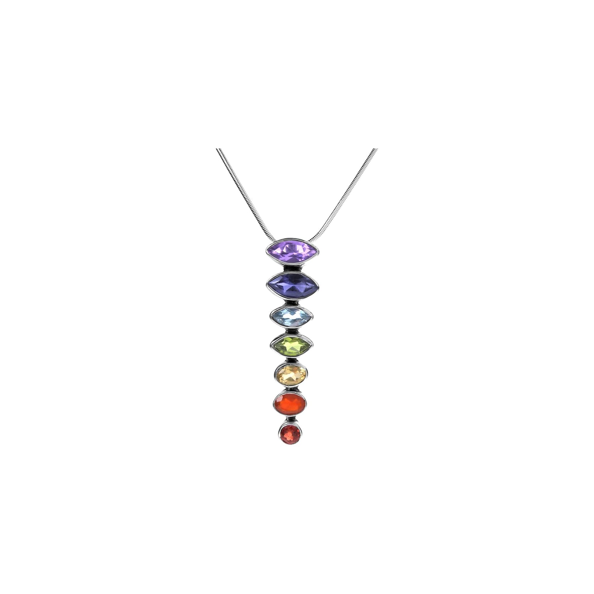 Kenna multi-coloured cascading necklace