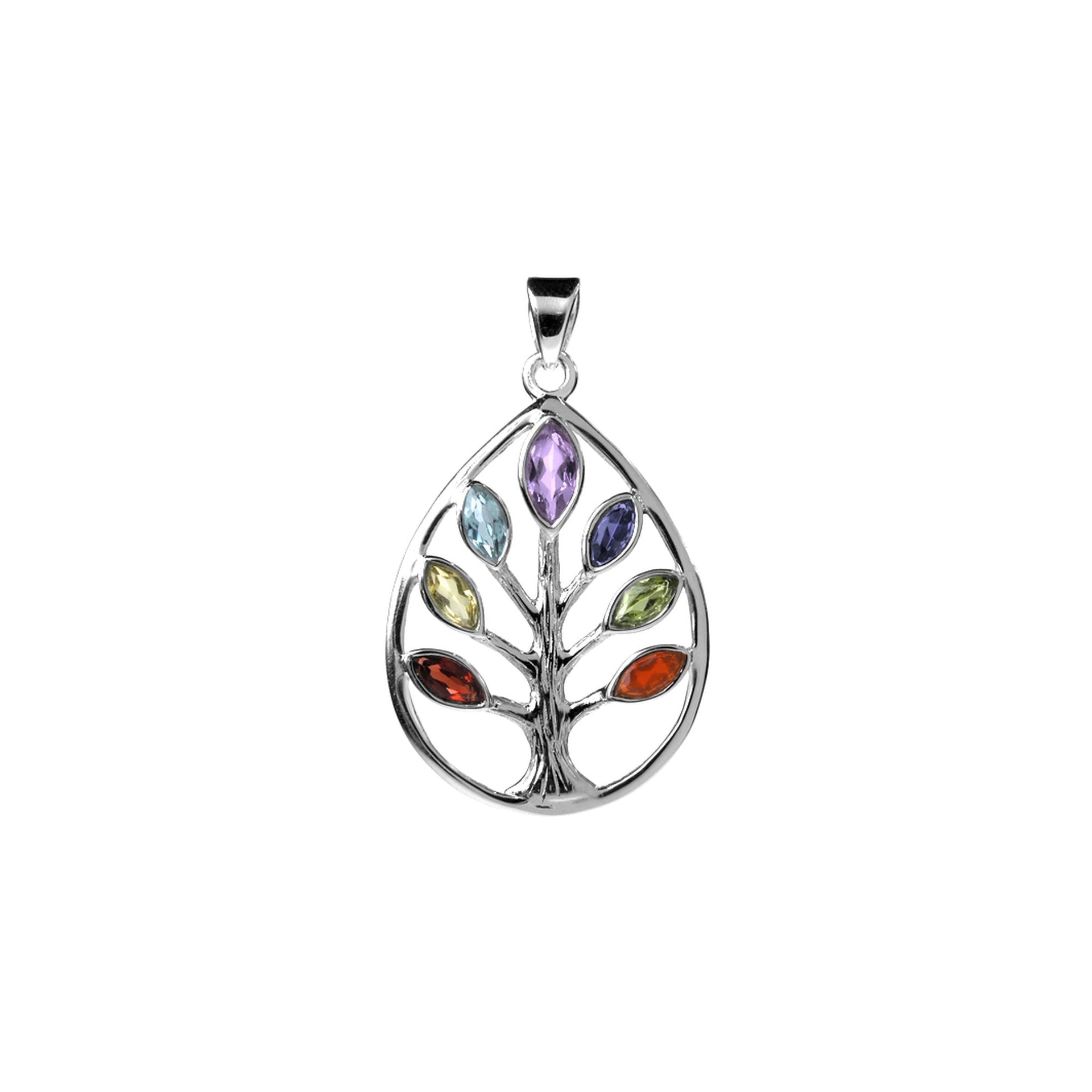 Kenna tree in teardrop pendant