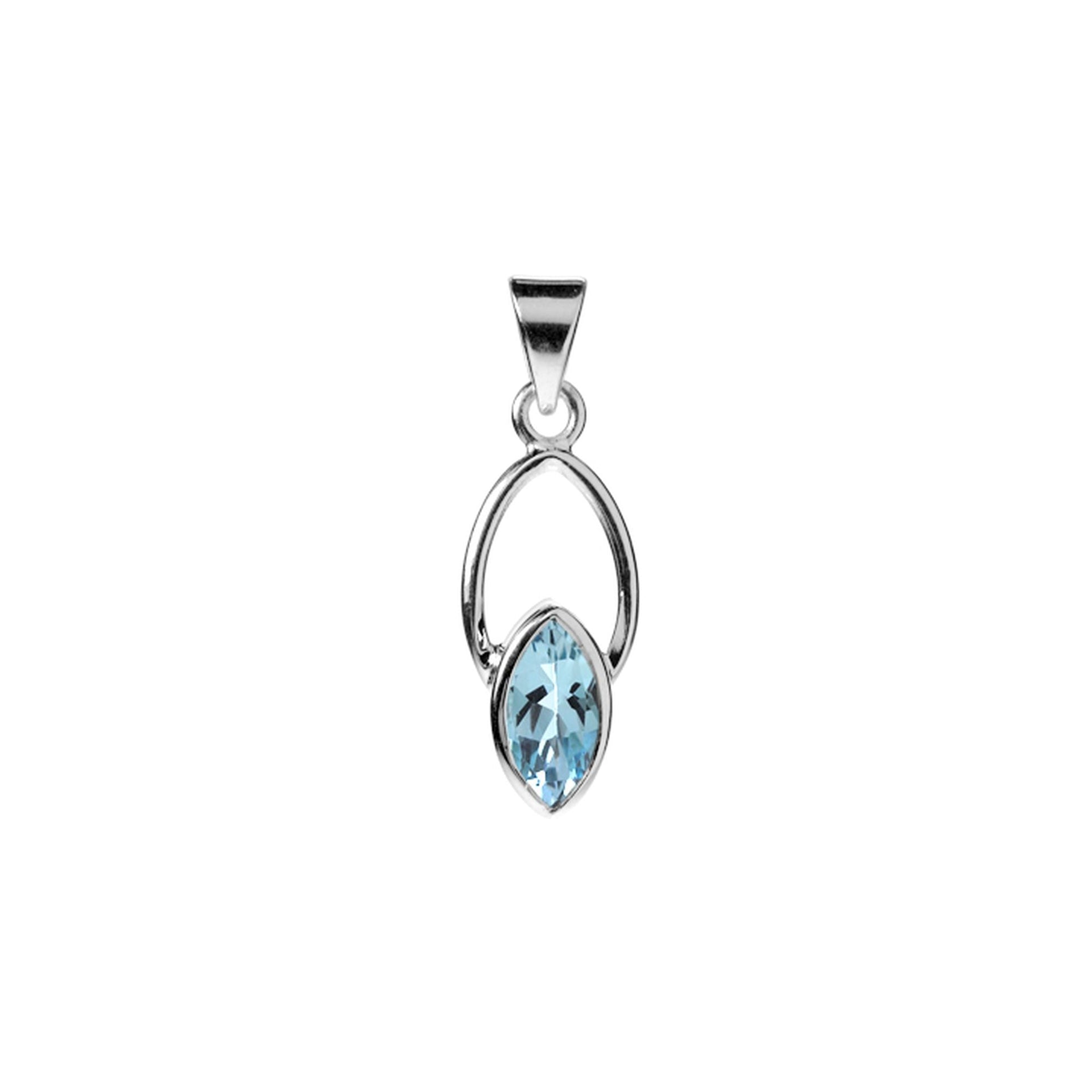 Amy marquis blue topaz pendant