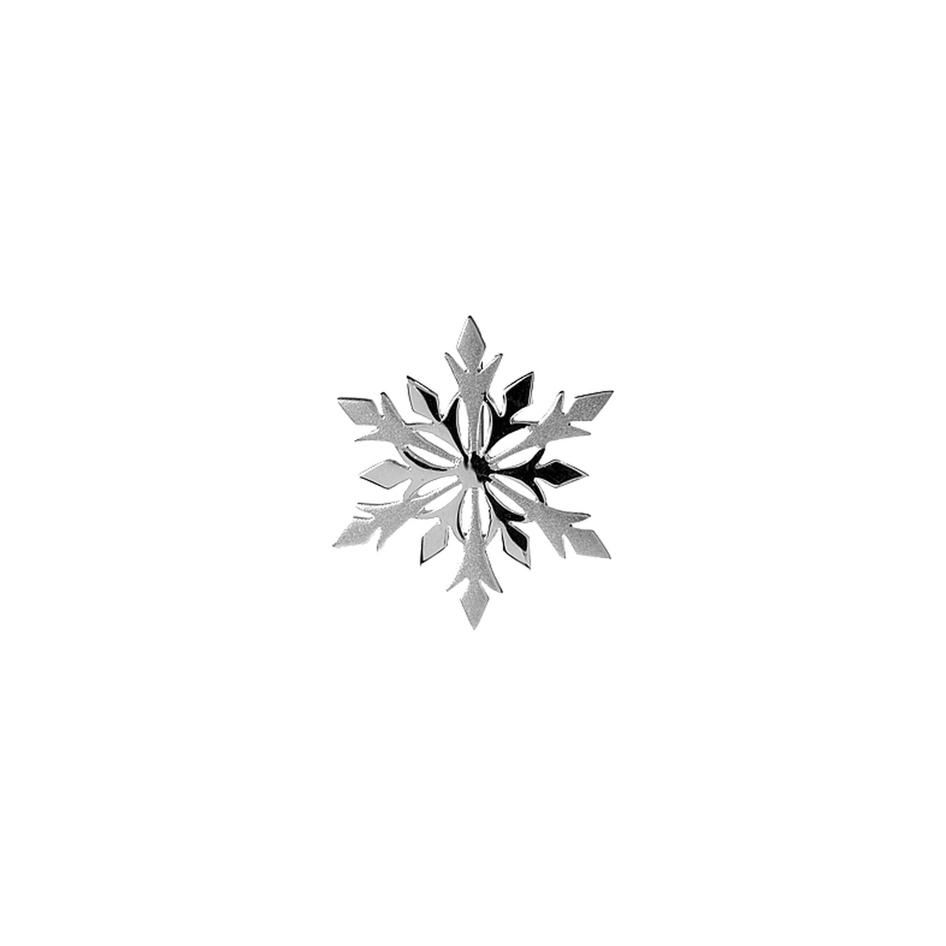 Cora satinised snowflake pendant