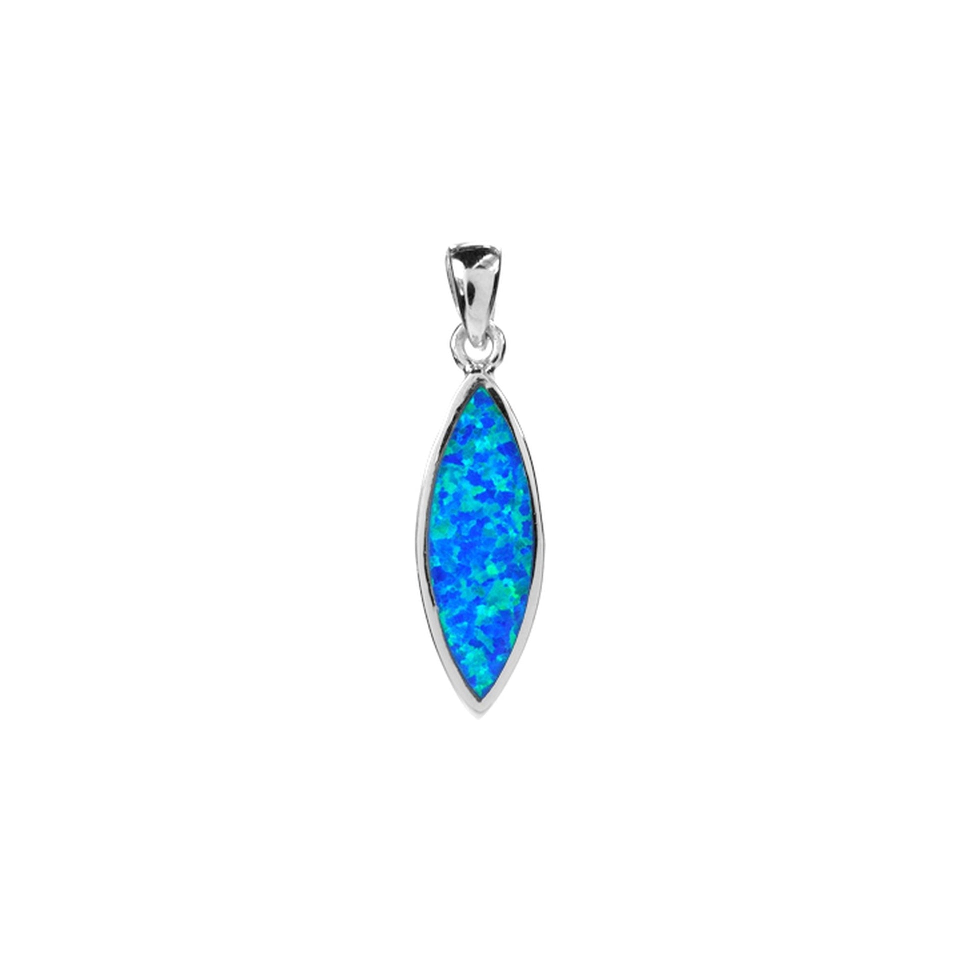 Diana blue marquis pendant