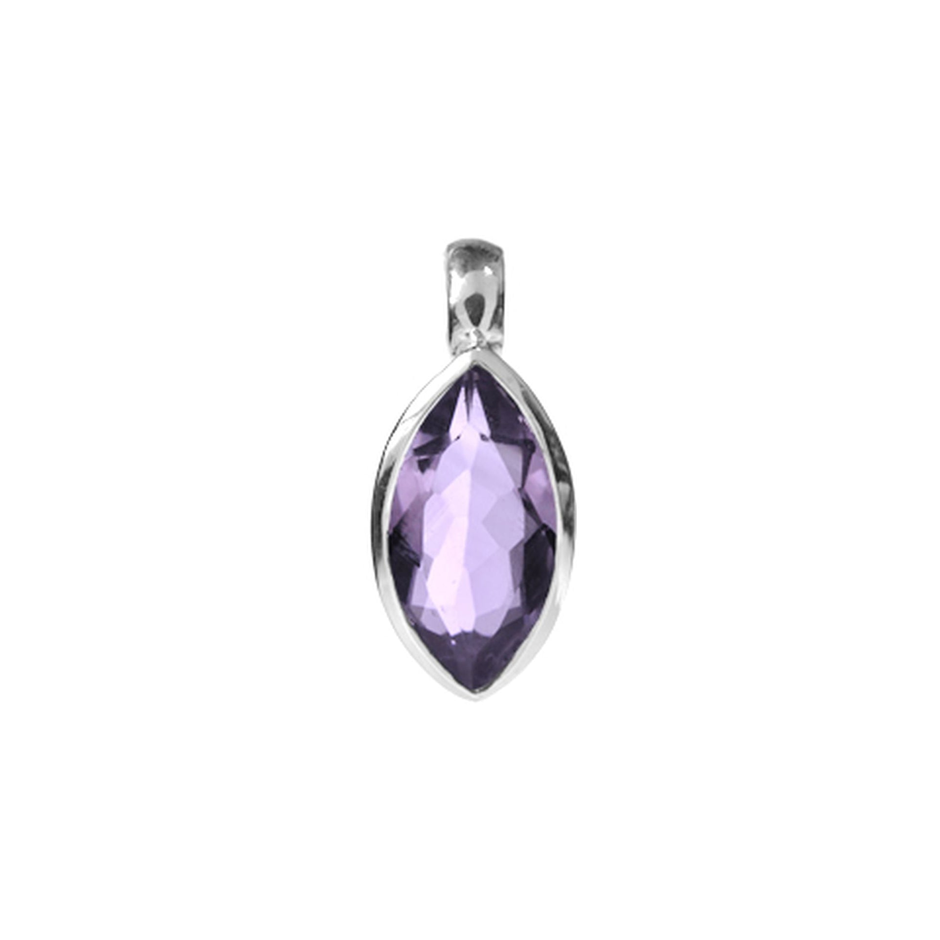 Samira amethyst facet marquis pendant