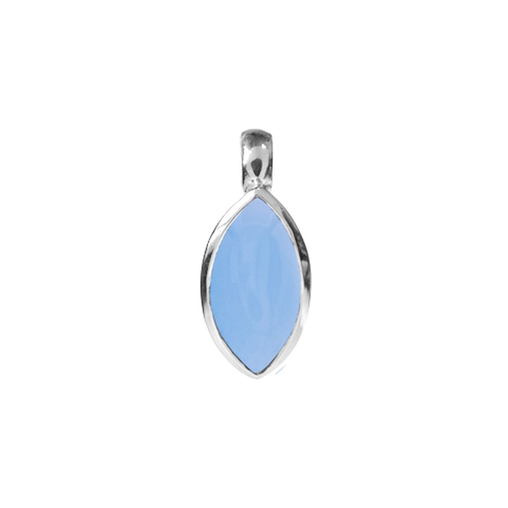 Samira blue chalcedony marquis pendant