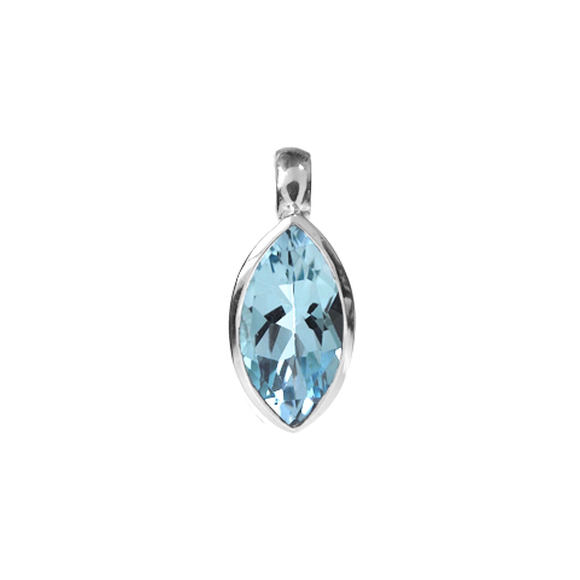 Samira blue topaz marquis pendant