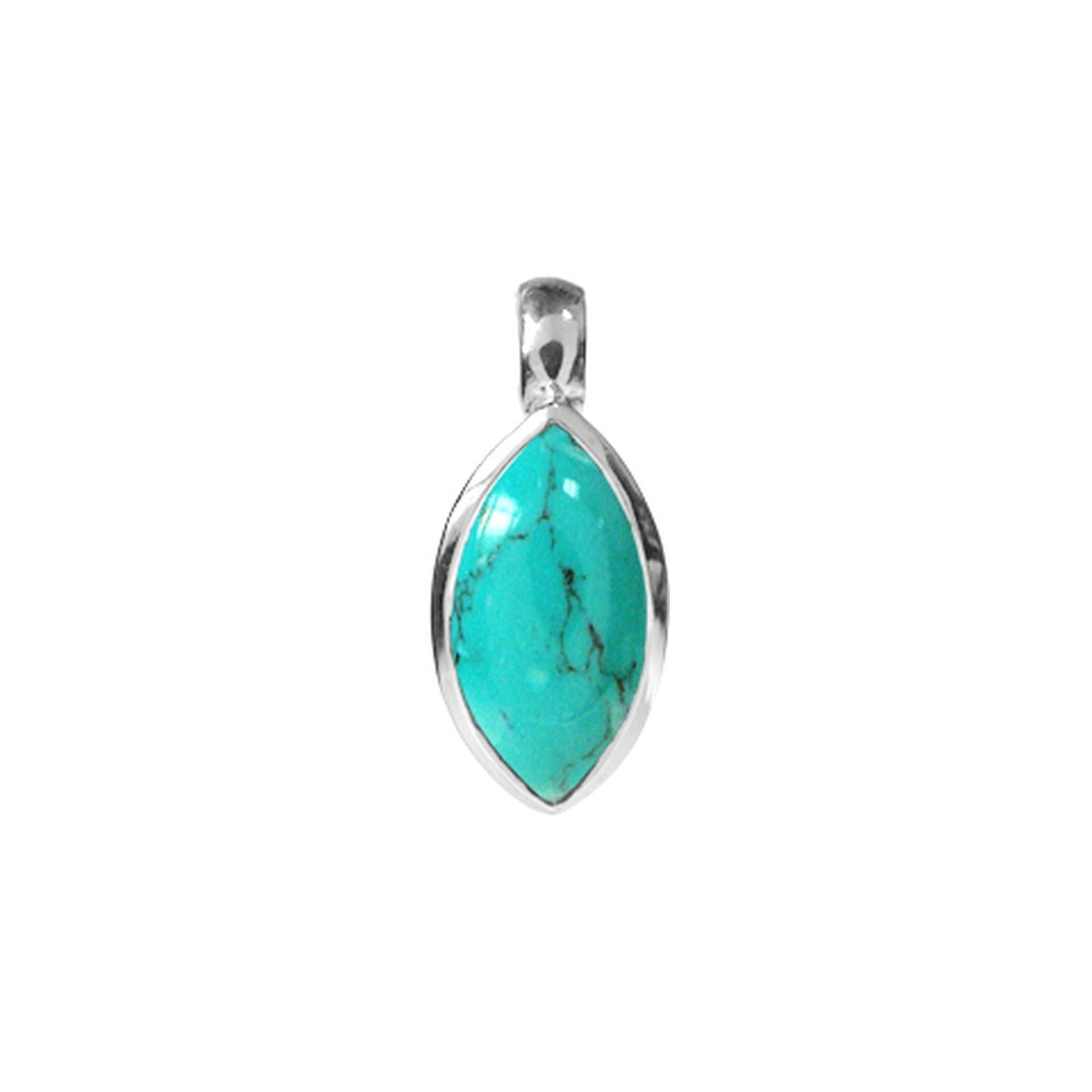 Samira turquoise marquis pendant