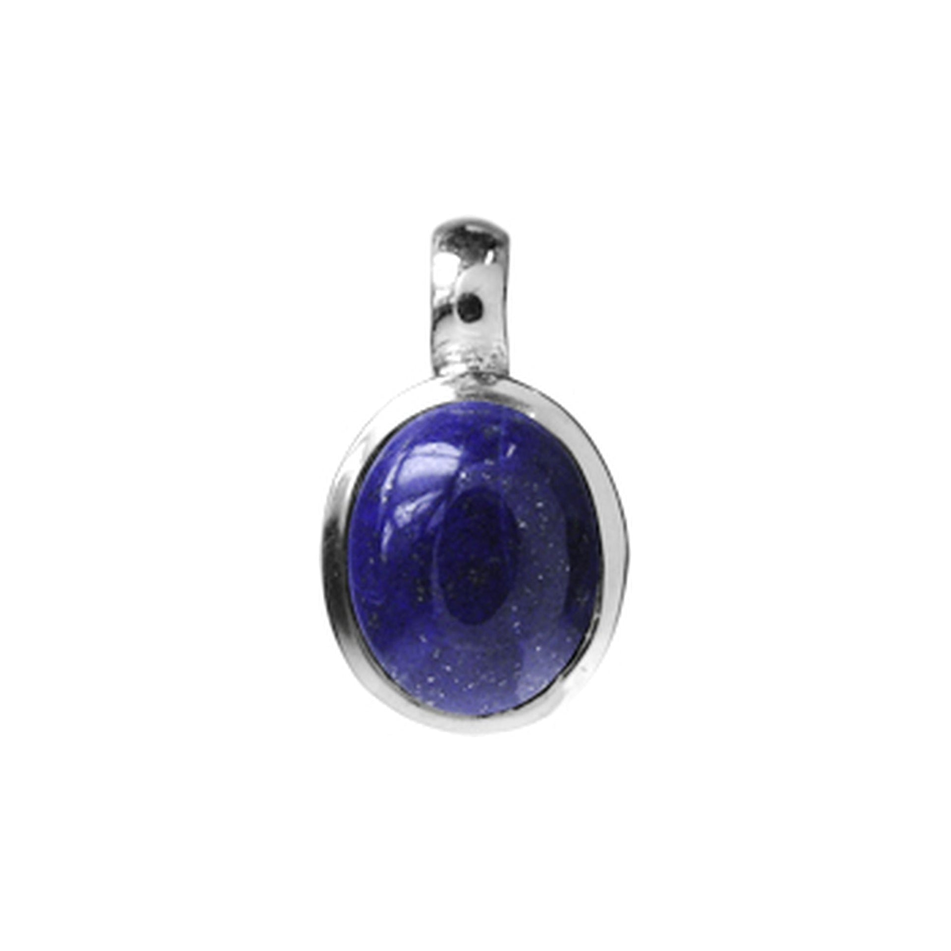 Samira oval lapis lazuli pendant with fixed bale