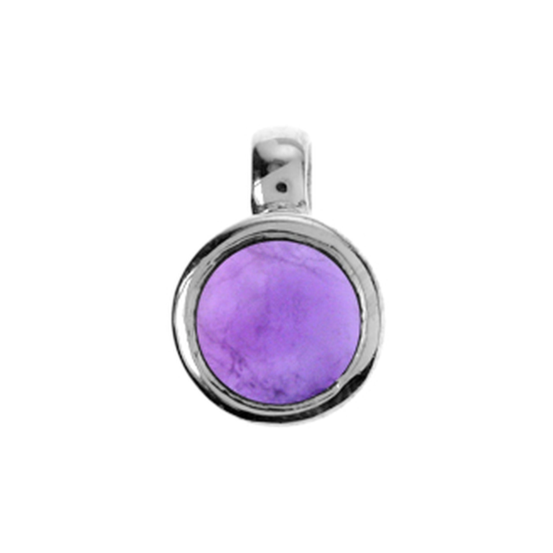 Samira round amethyst pendant