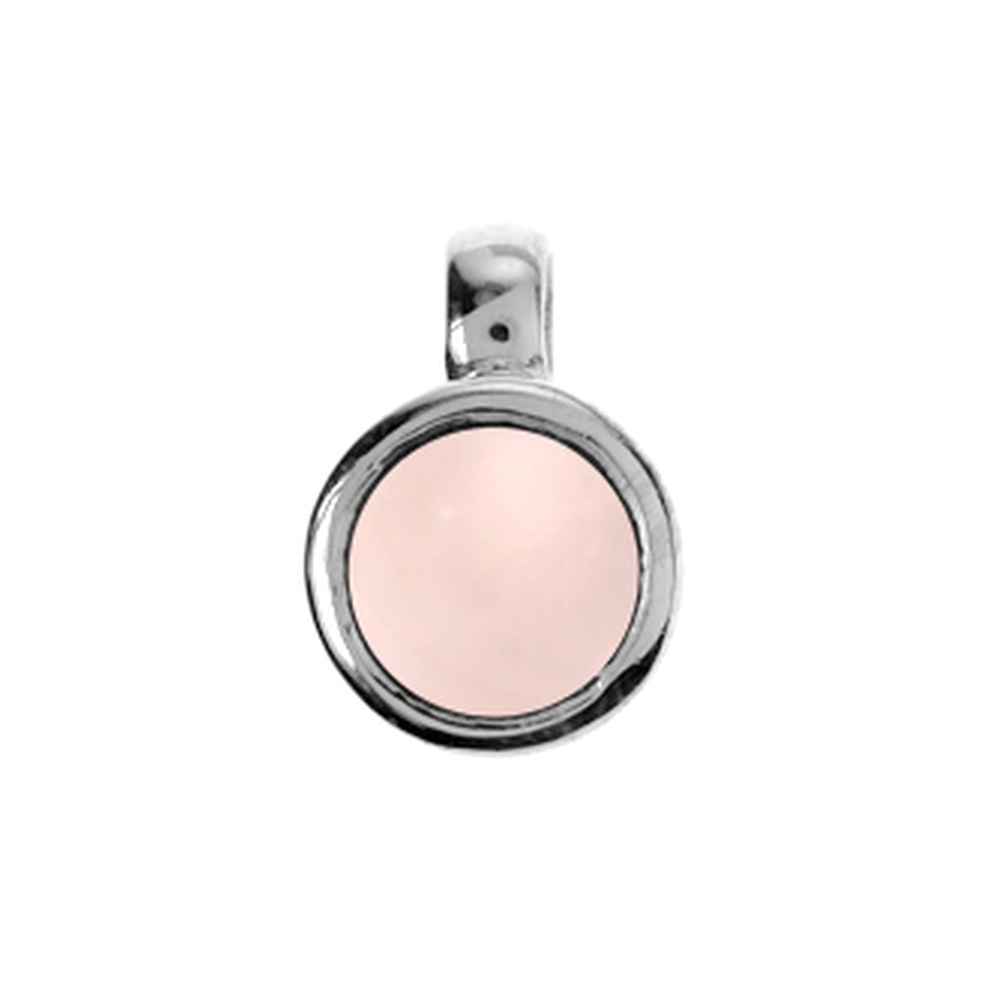 Samira round rose quartz pendant